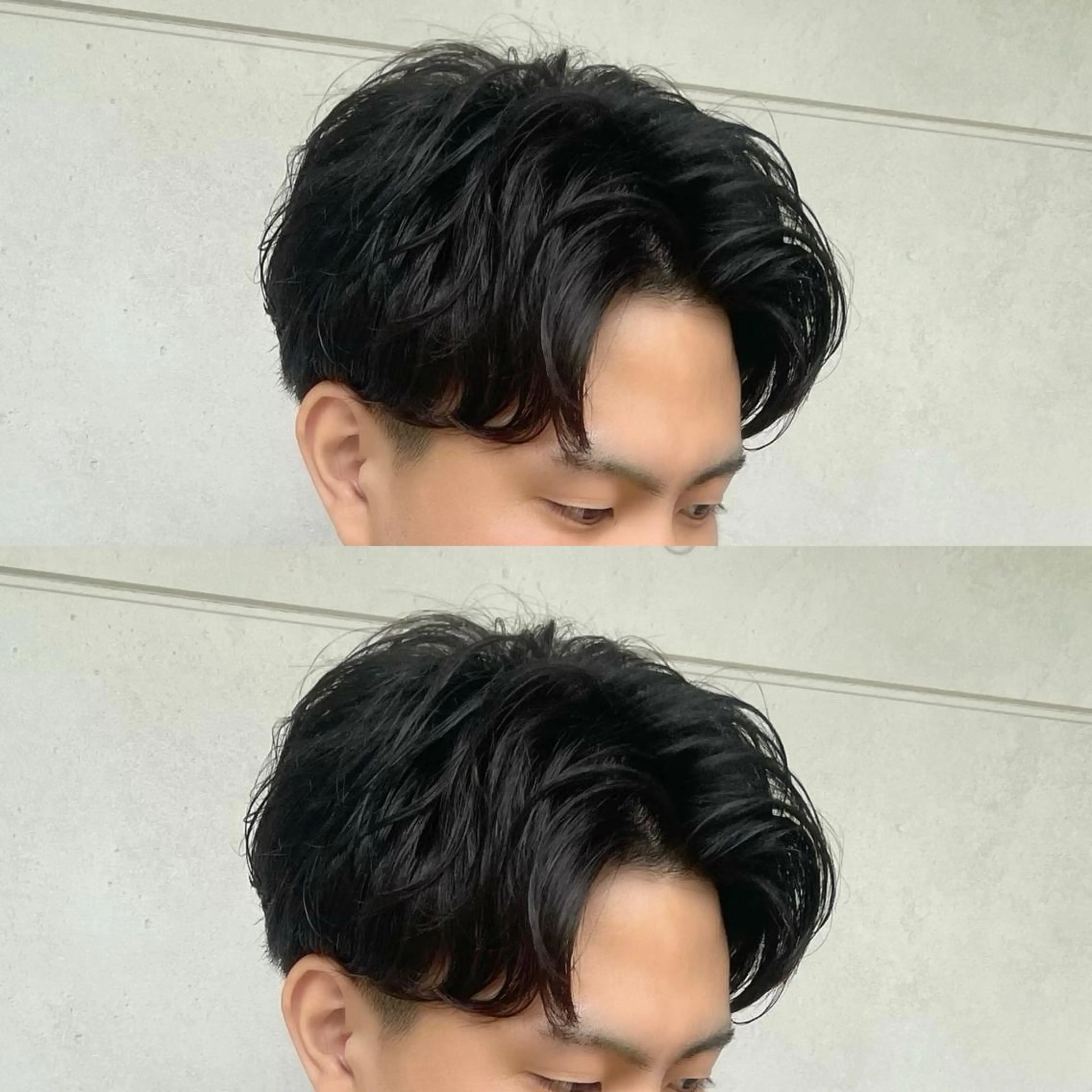 ショート パーマ メンズ センターパート カルマパーマ メンズパーマ ニュアンスパーマ メンズヘア特化 崎田 成人のヘアスタイル