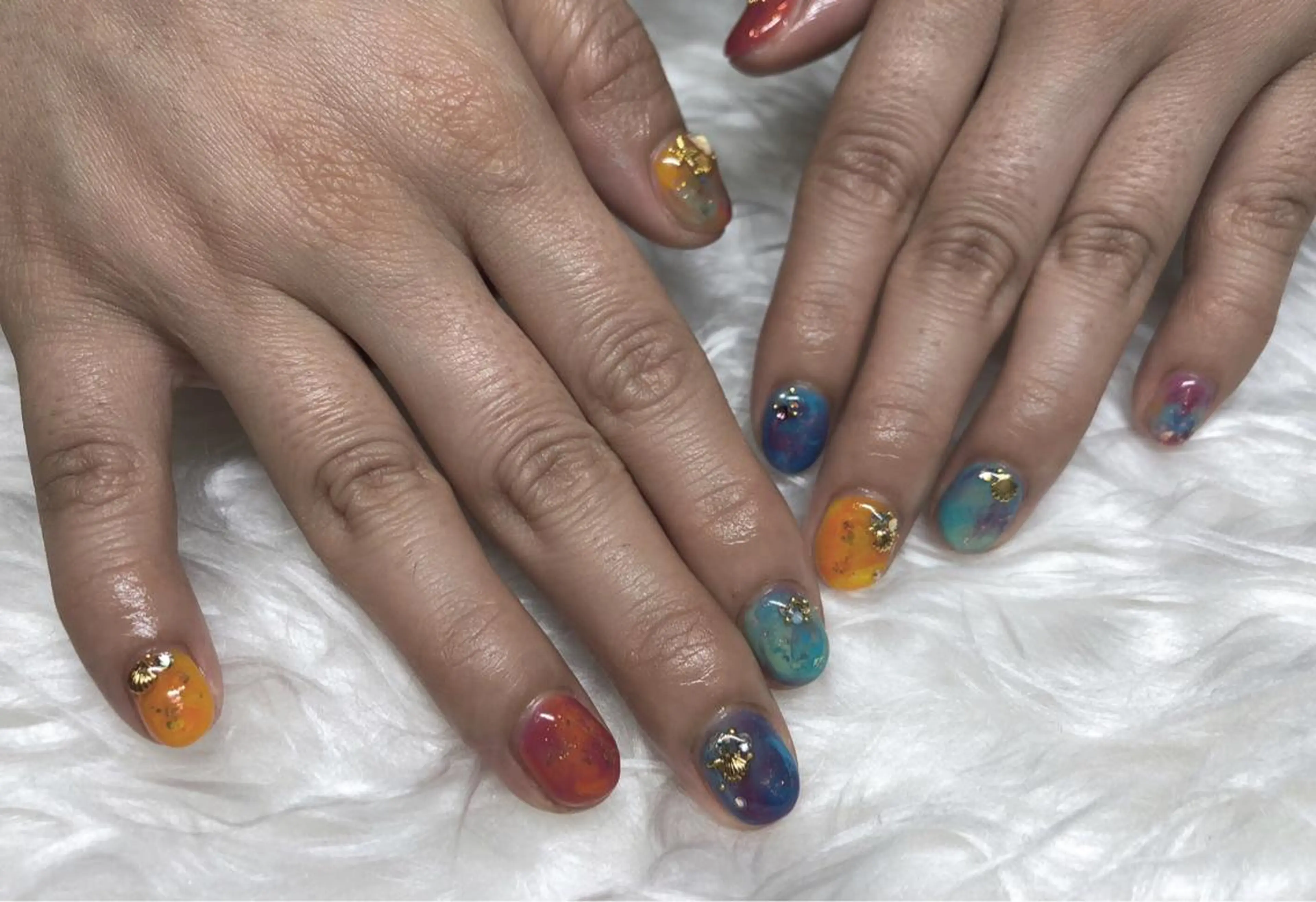 ネイル ハンドネイル パラあり！フィルイン 美フォルムのネイルデザイン