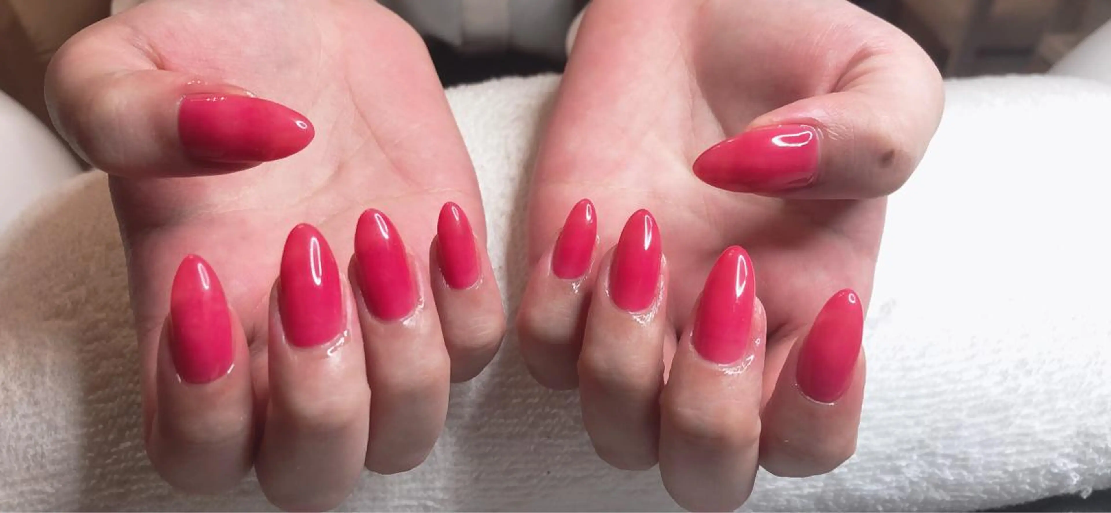 セミロング ネイル 長さ出し専門 nynaのネイルデザイン