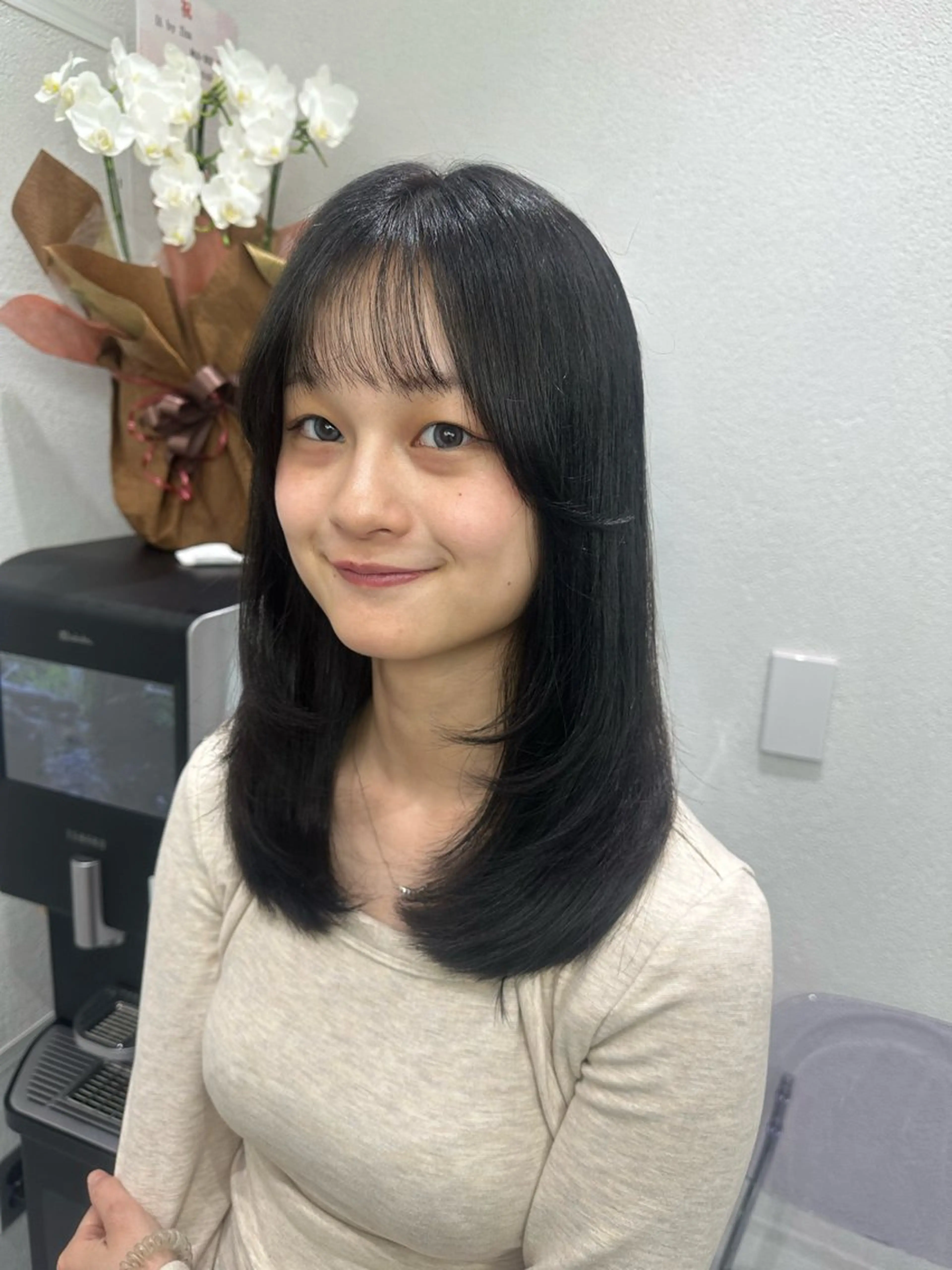 セミロング カラー カット ヘアカラー トリートメント 🪞個室サロン/韓国 艶髪/keito🪞のヘアスタイル