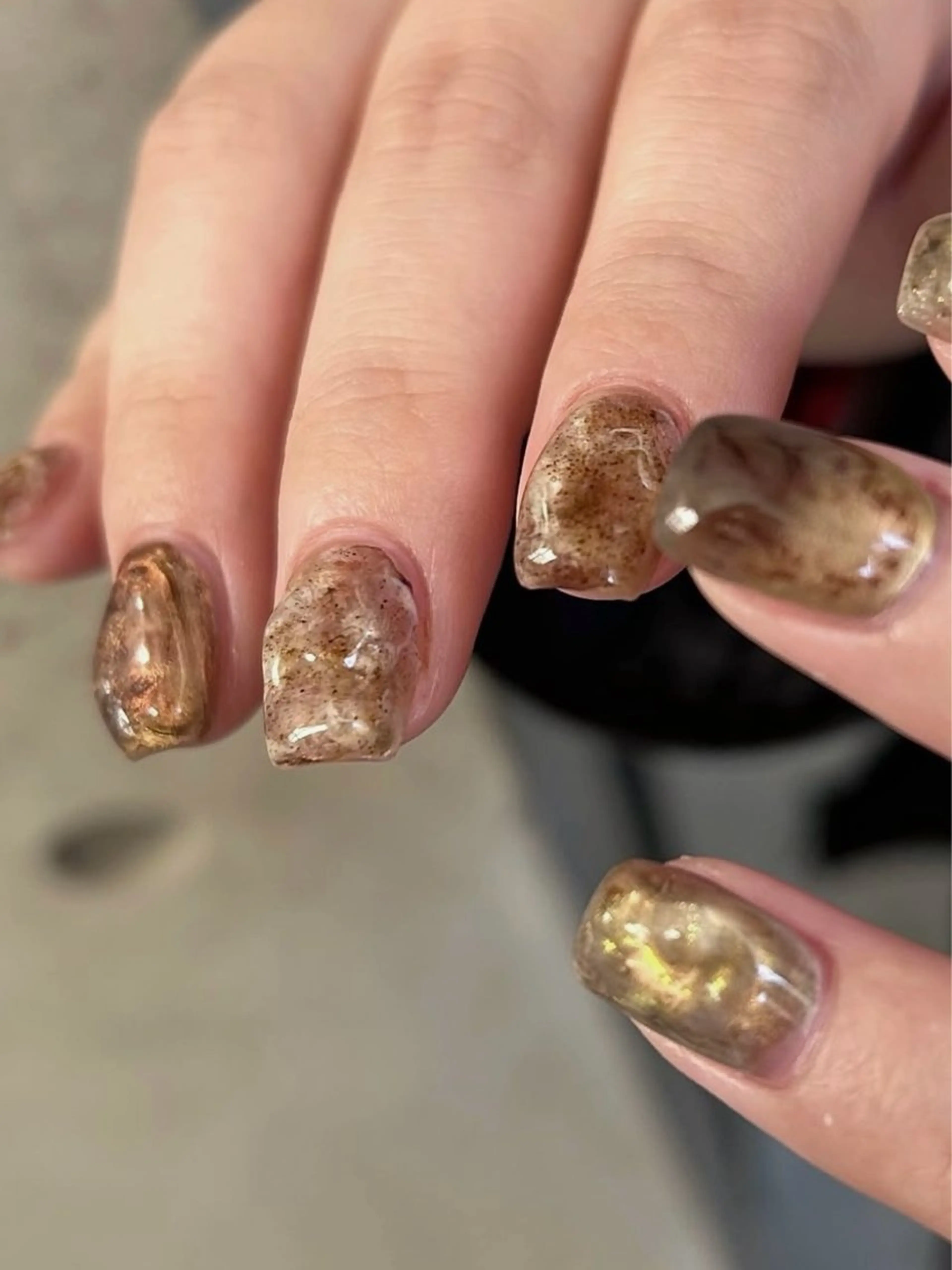 ネイル アートネイル 韓国ネイル ニュアンスネイル ぷっくりネイル talo .のネイルデザイン