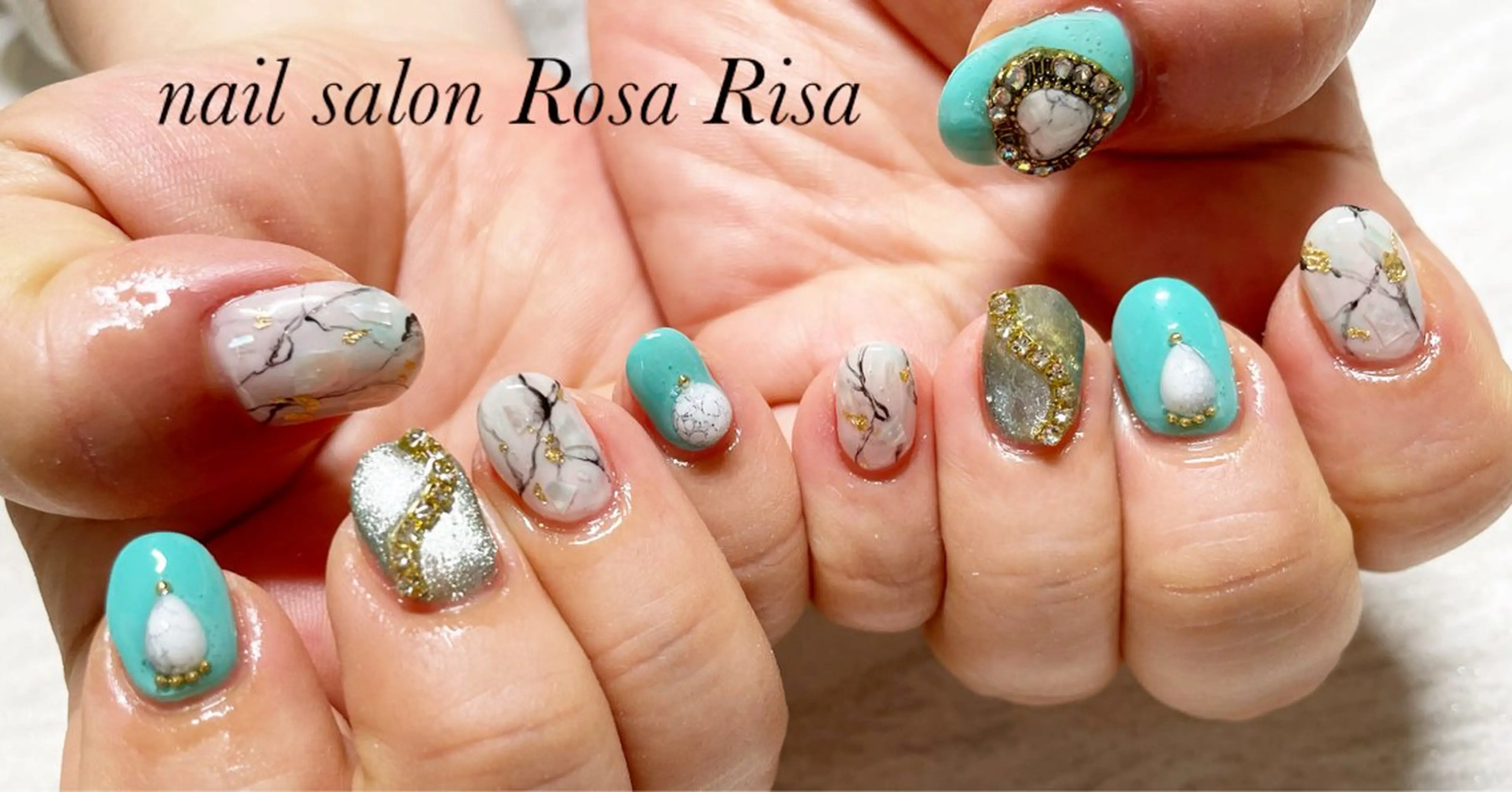 ネイル 大理石ネイル(マーブル) ネイルスタジオ シェイクユアハンズのネイルデザイン