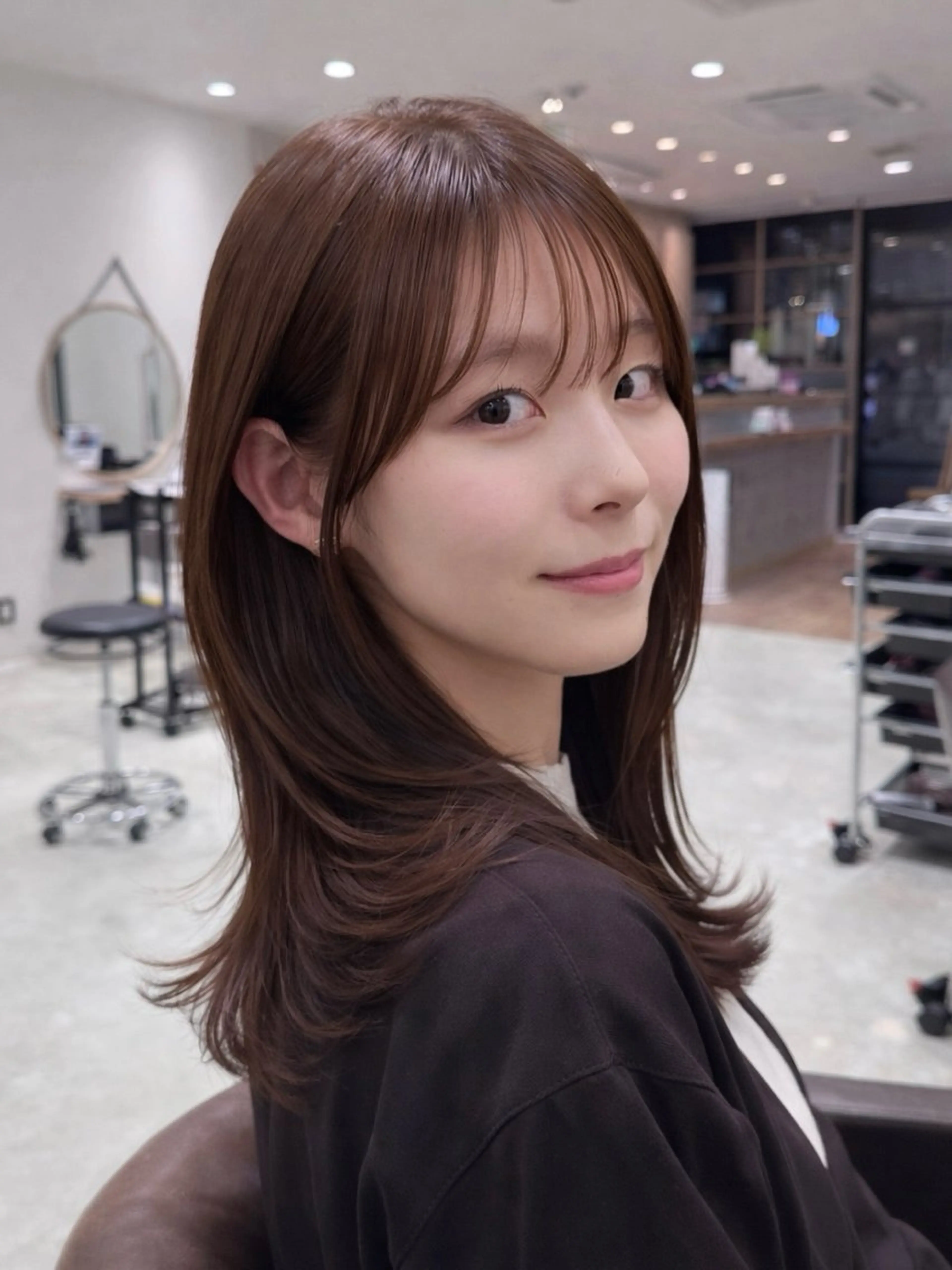 セミロング 映える顔まわり/前髪 特化 💗 ユキマのヘアスタイル