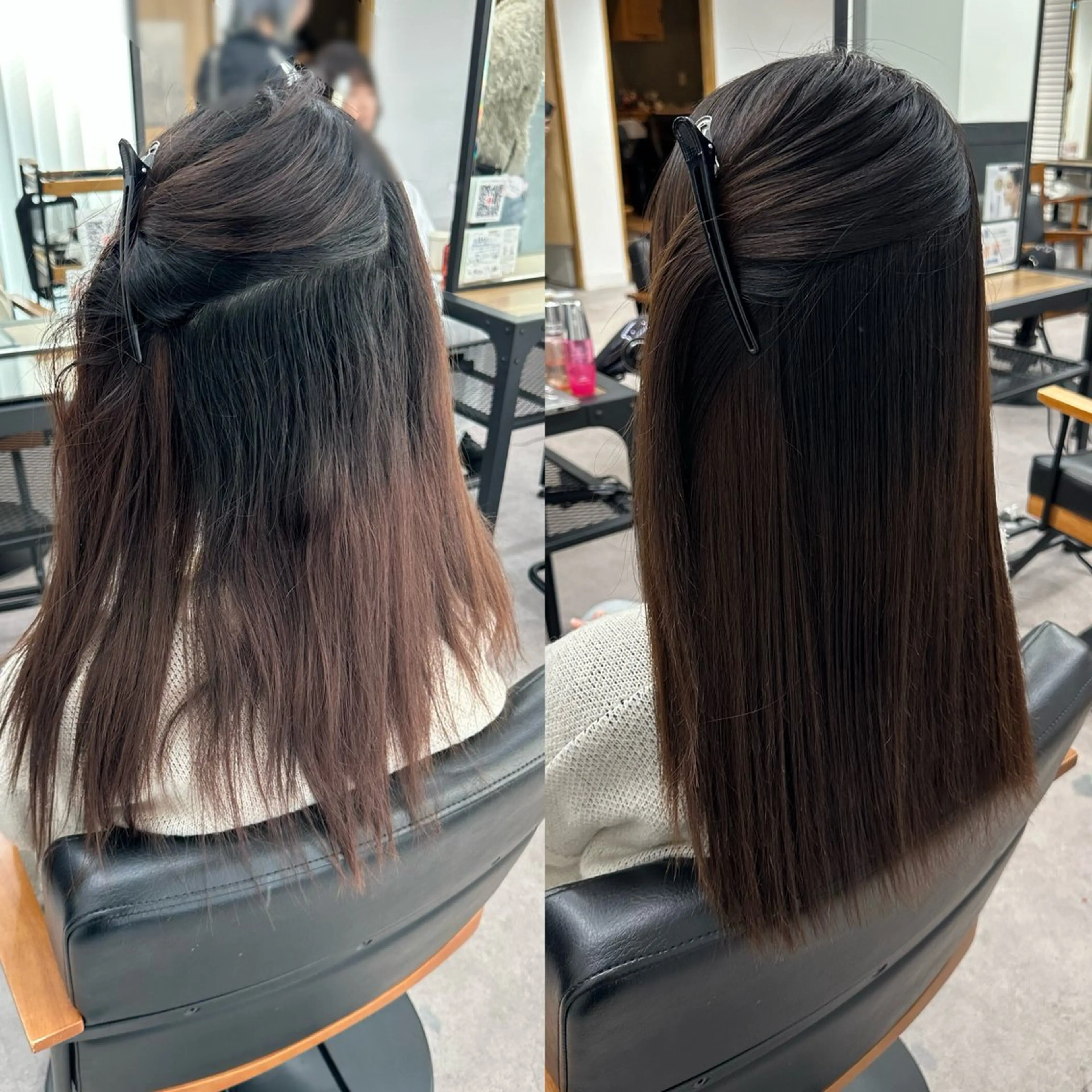 ロング カット 縮毛矯正 美髪縮毛矯正🫧 艶カラー/スズカのヘアスタイル