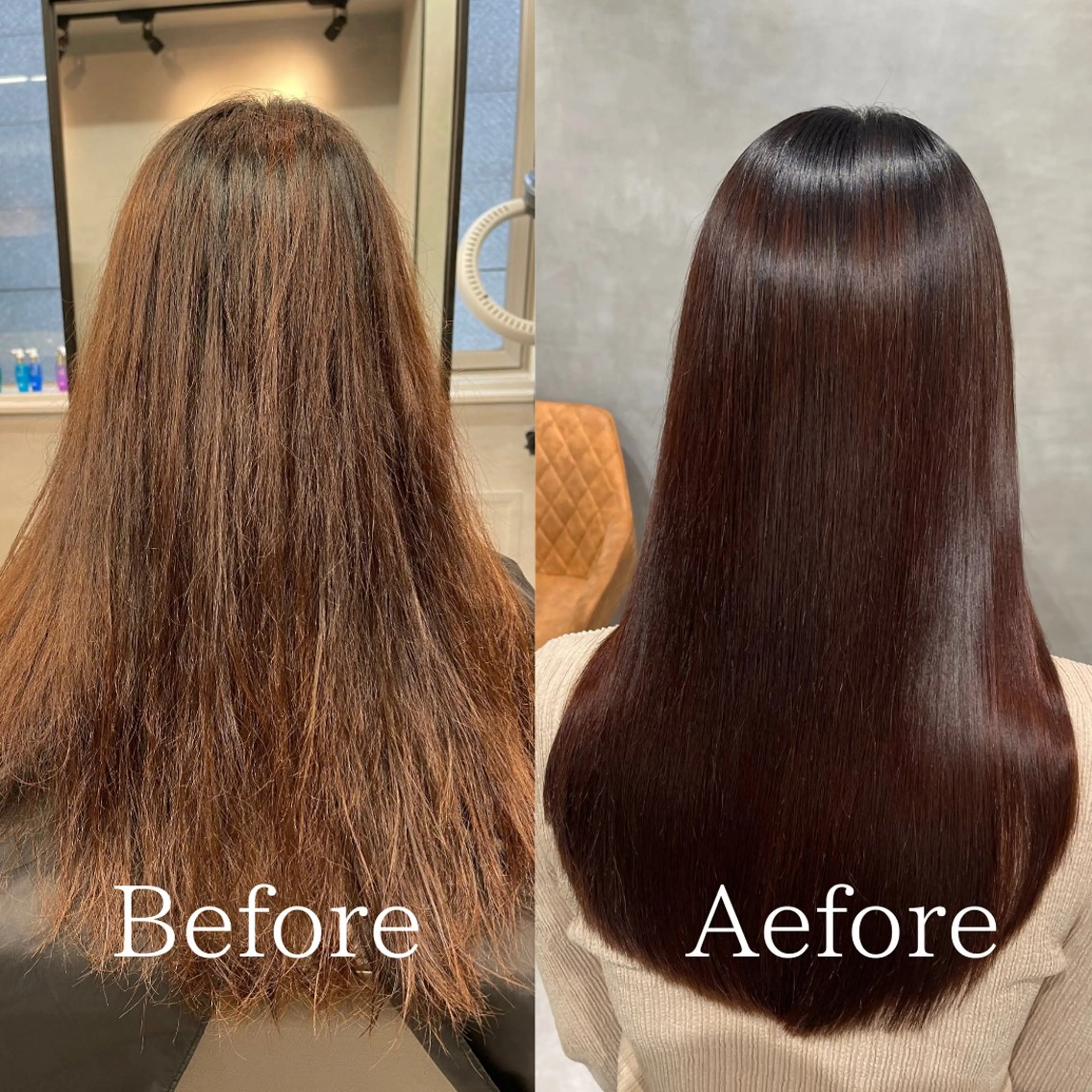 ロング くせ毛 縮毛矯正 縮毛矯正 charm《銀座》 ヘアセット/縮毛矯正のヘアスタイル