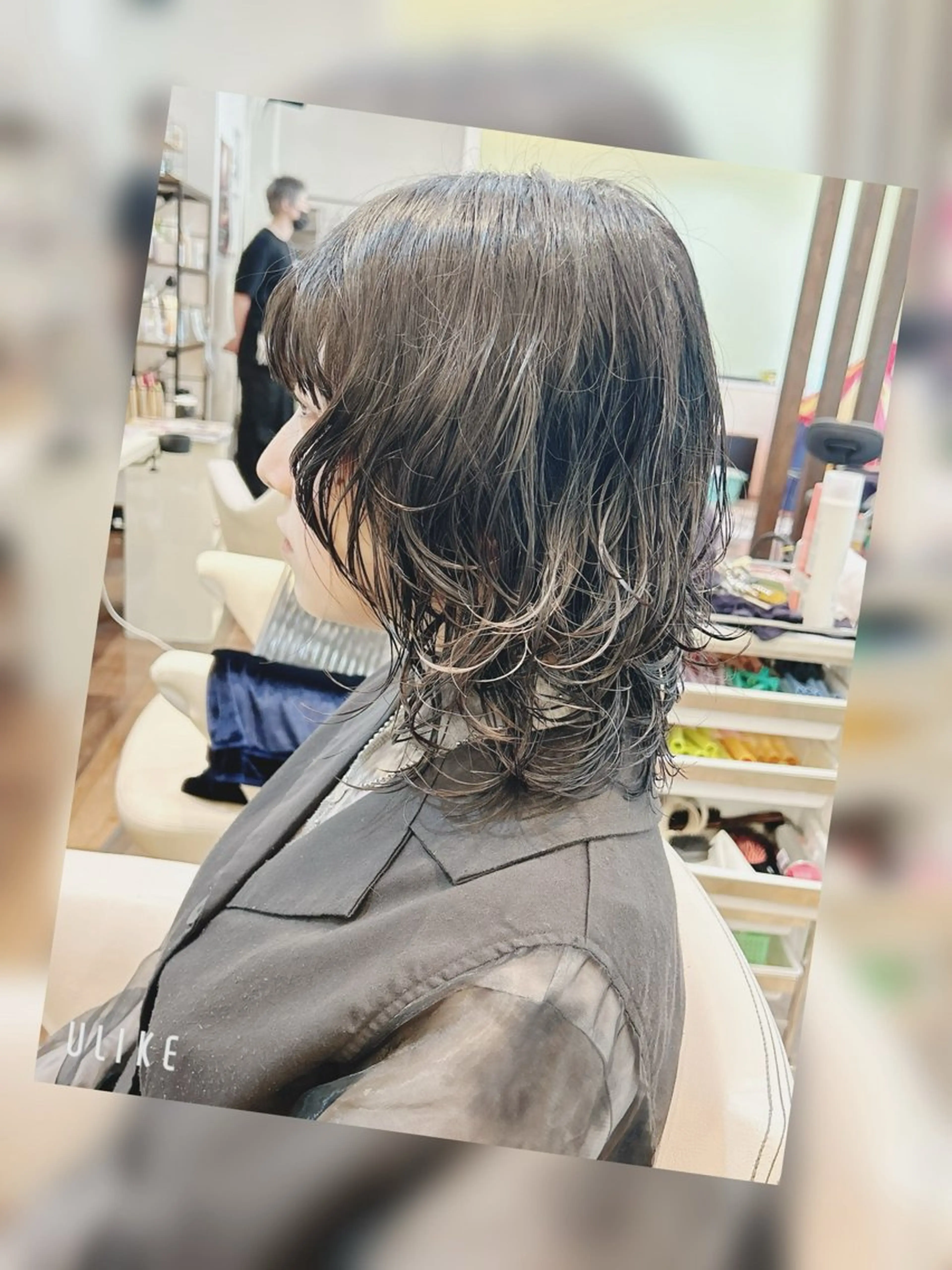 ミディアム パーマ ミディアムパーマ オリーブ南森町✨️ 畑中のヘアスタイル