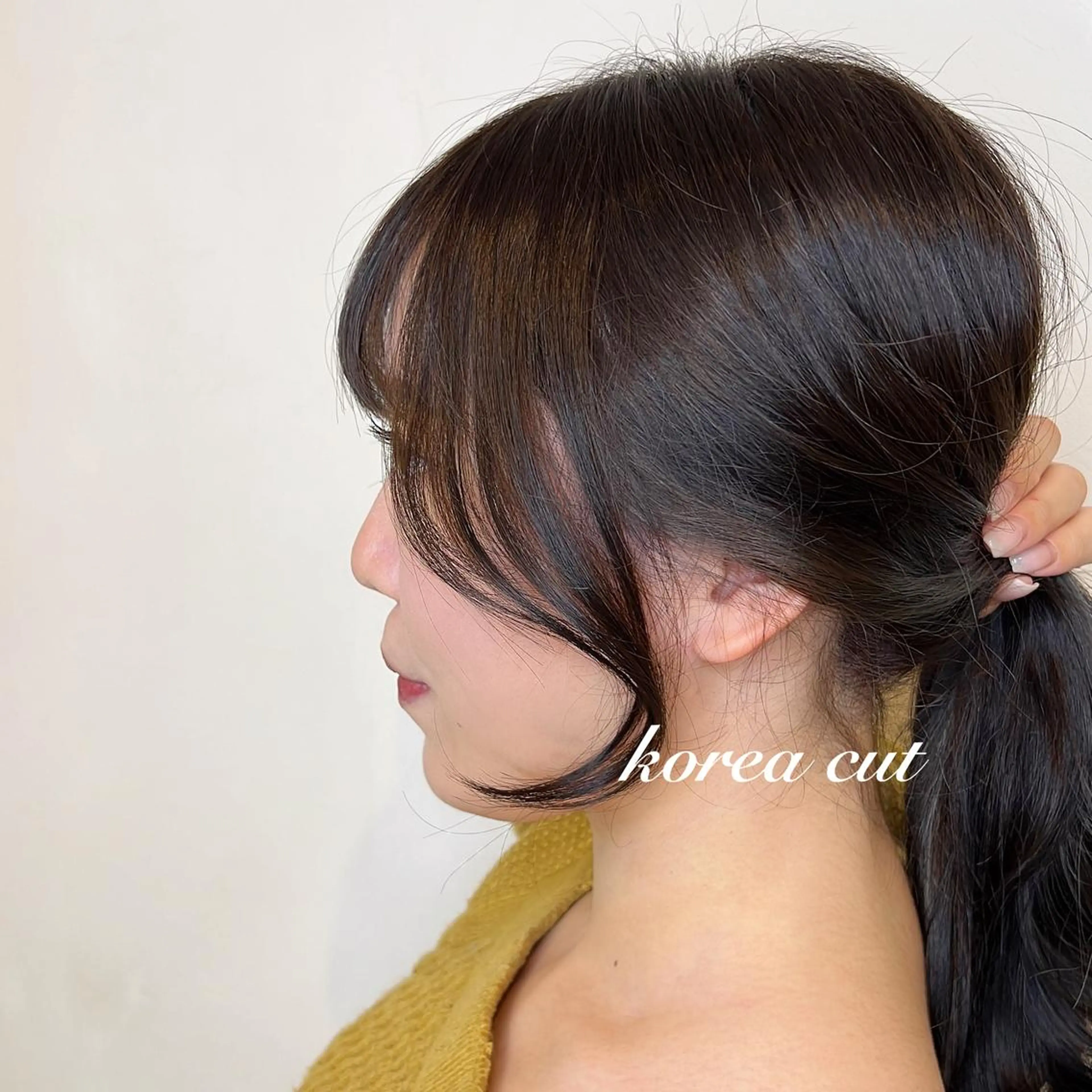 ロング 顔周りカット 韓国風ヘア カット ヘアカラー joliesse所属・しま ななこのヘアスタイル