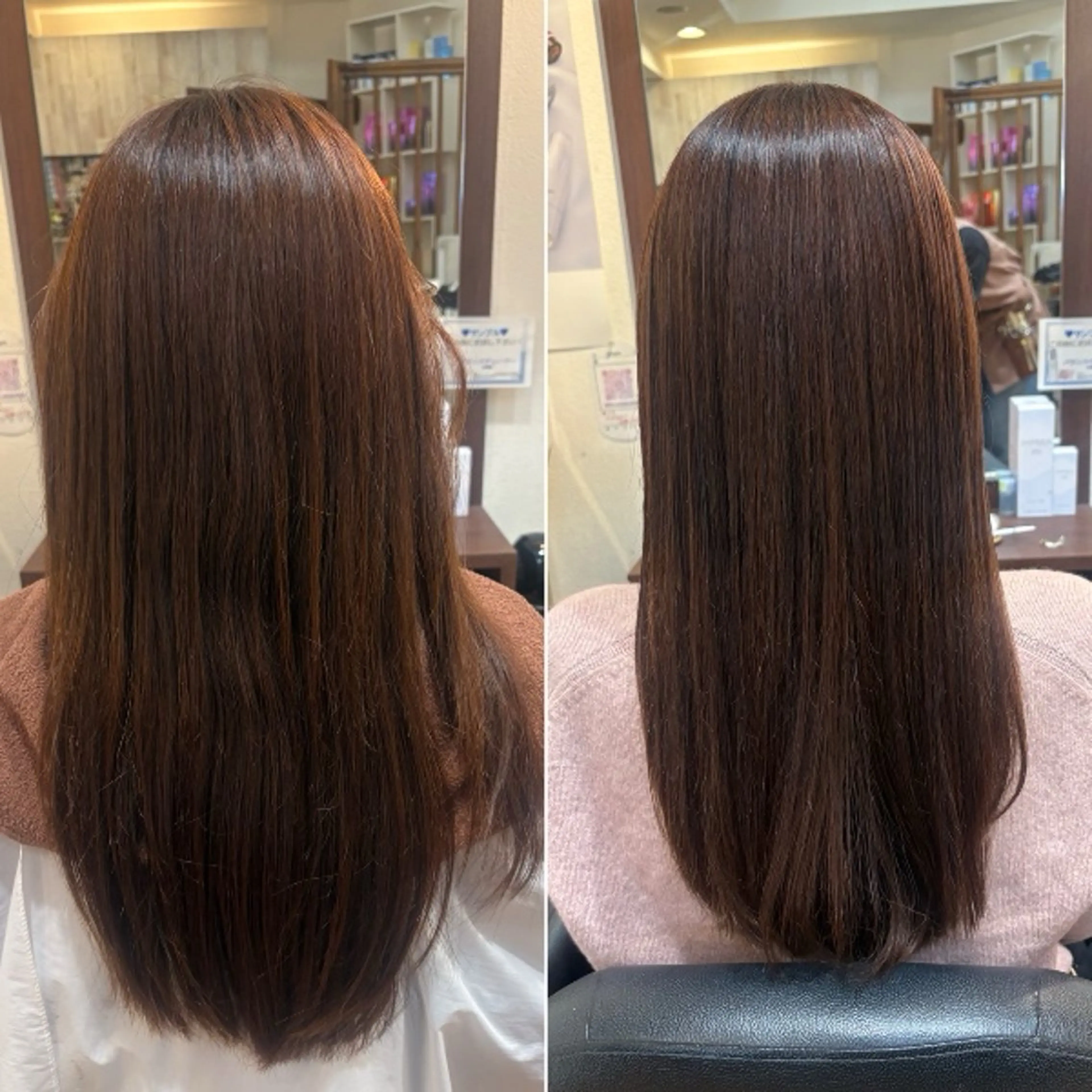 ロング 赤み消しオリーブ特化 柔らか縮毛矯正🌷辻のヘアスタイル