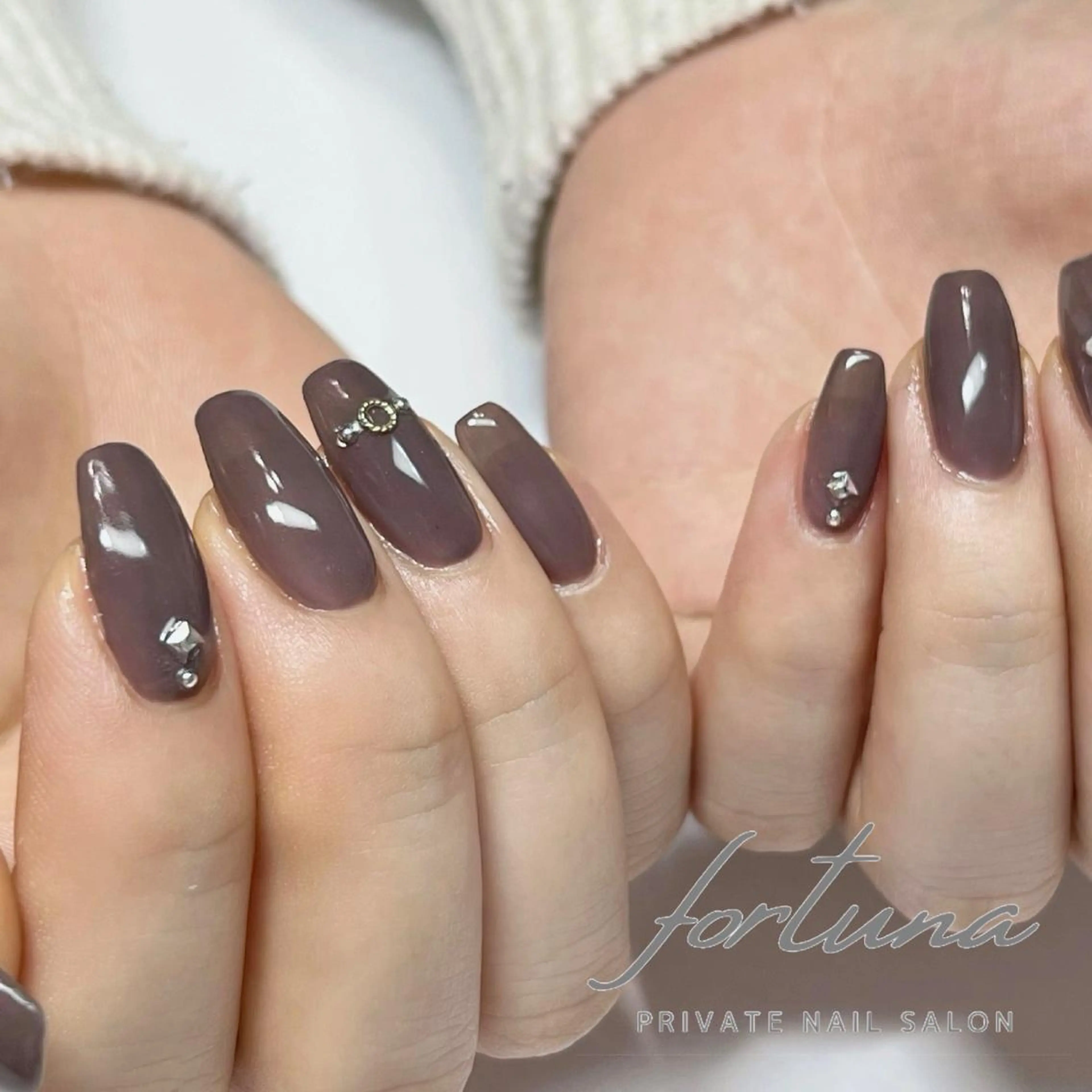 ネイル アートネイル ジェルネイル オフィスネイル ワンカラーネイル パラジェル ハンドネイル fortuna 武藤裕美のネイルデザイン