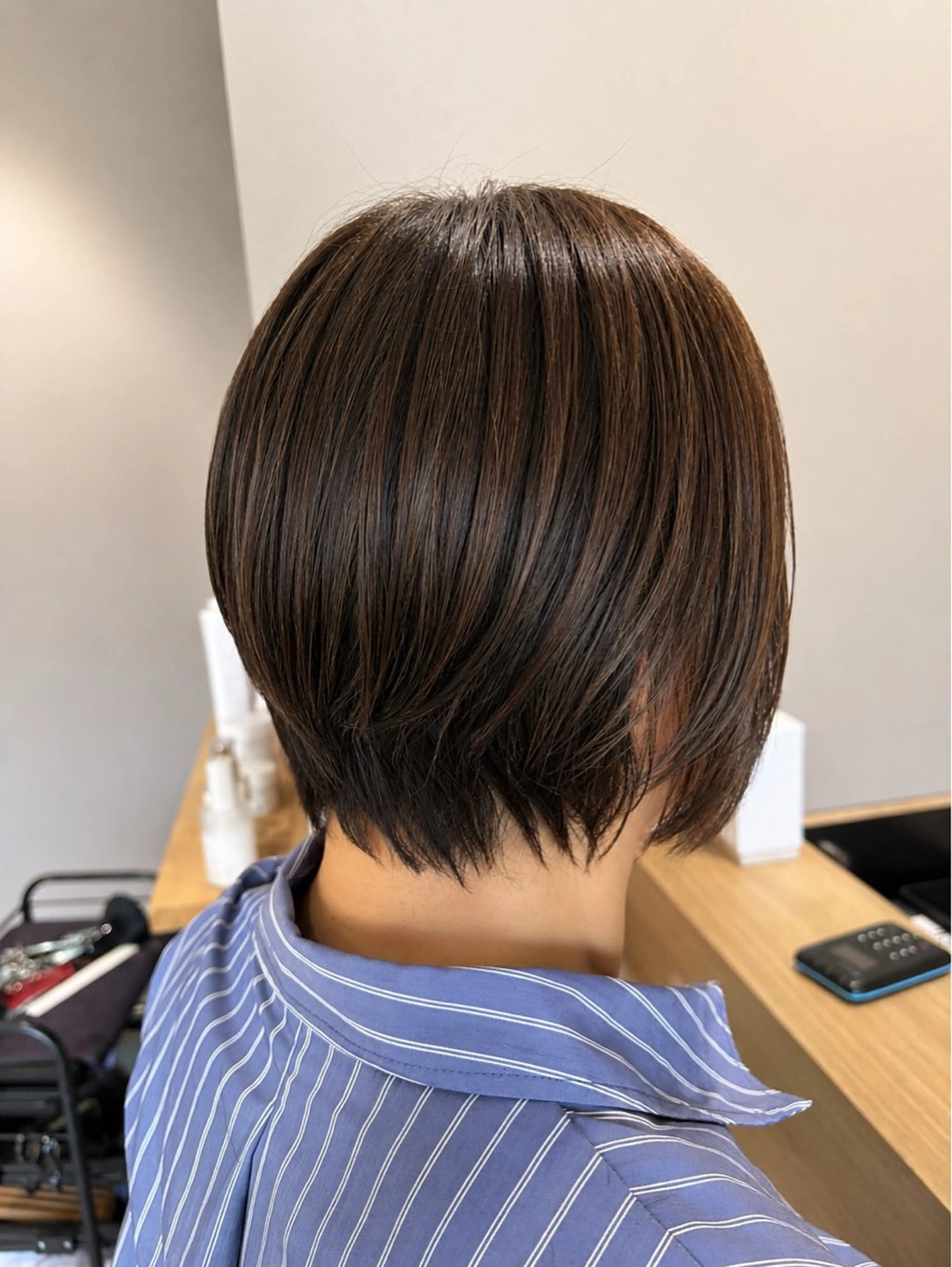 ショート ショートボブ ボブ ショートヘア 鏡原 実和のヘアスタイル