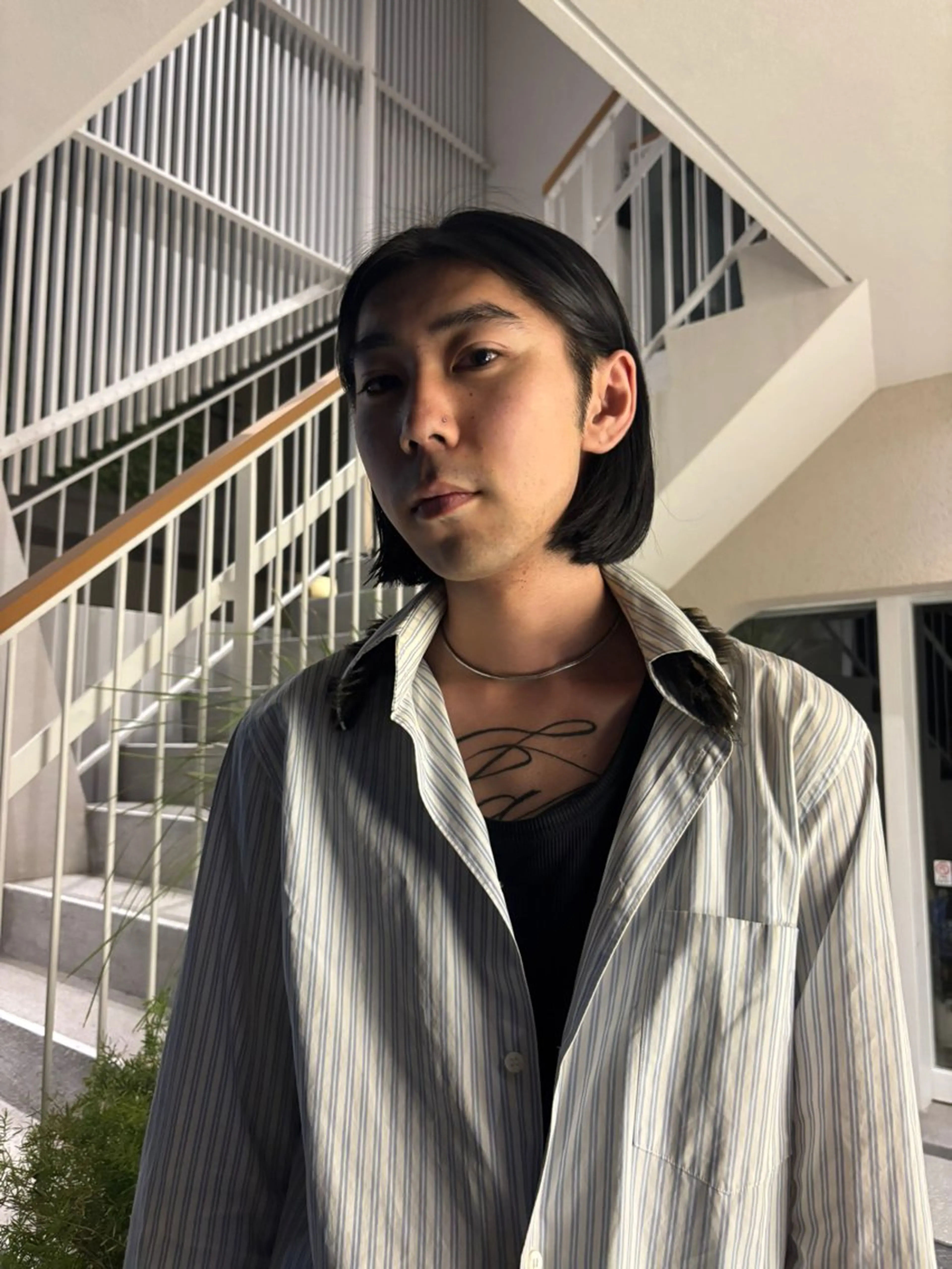 メンズ レイヤーボブ🎵 ブリーチ/りりのヘアスタイル