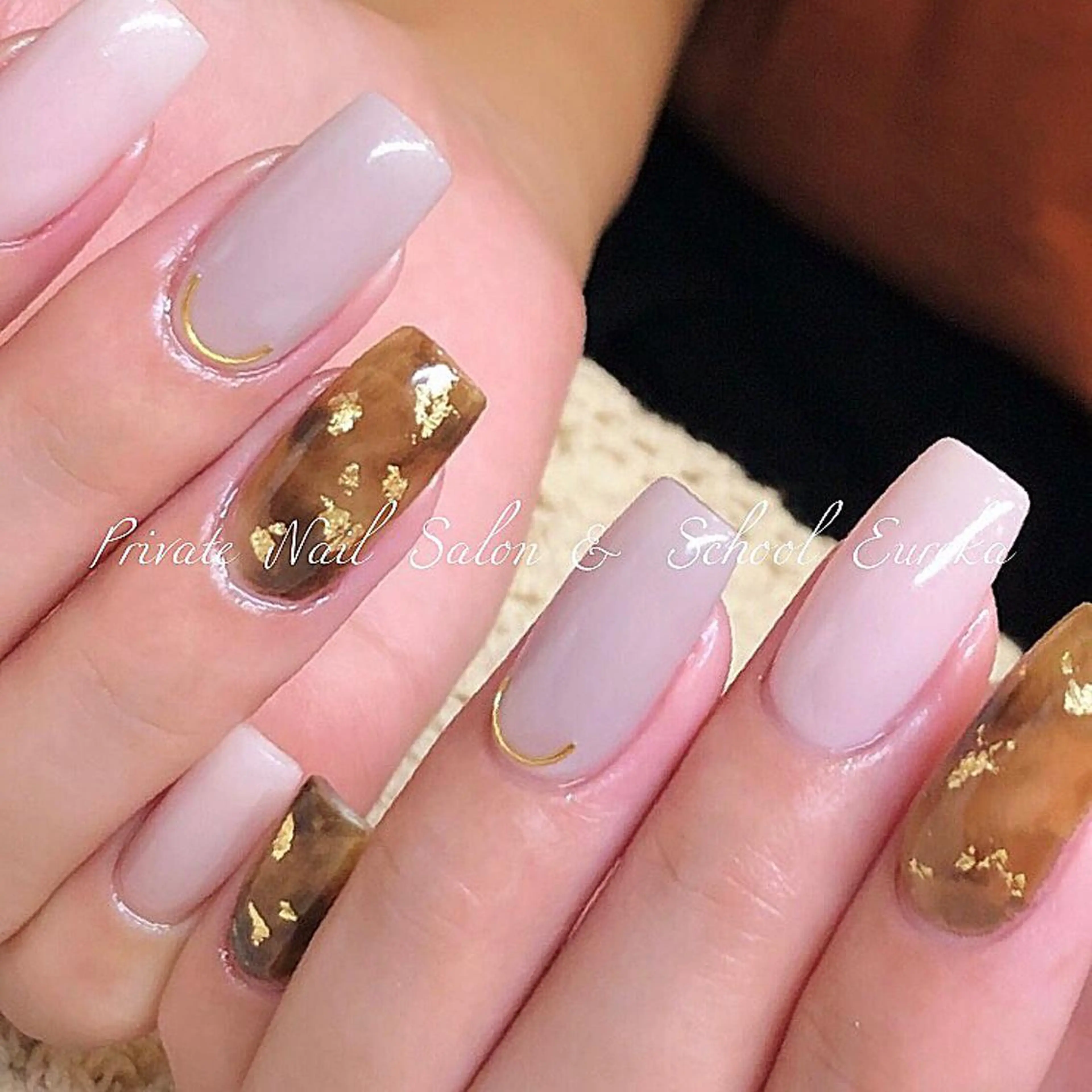 ネイル べっ甲ネイル ジェルネイル ワンカラーネイル スクエアネイル 古屋 勢子のその他イメージ