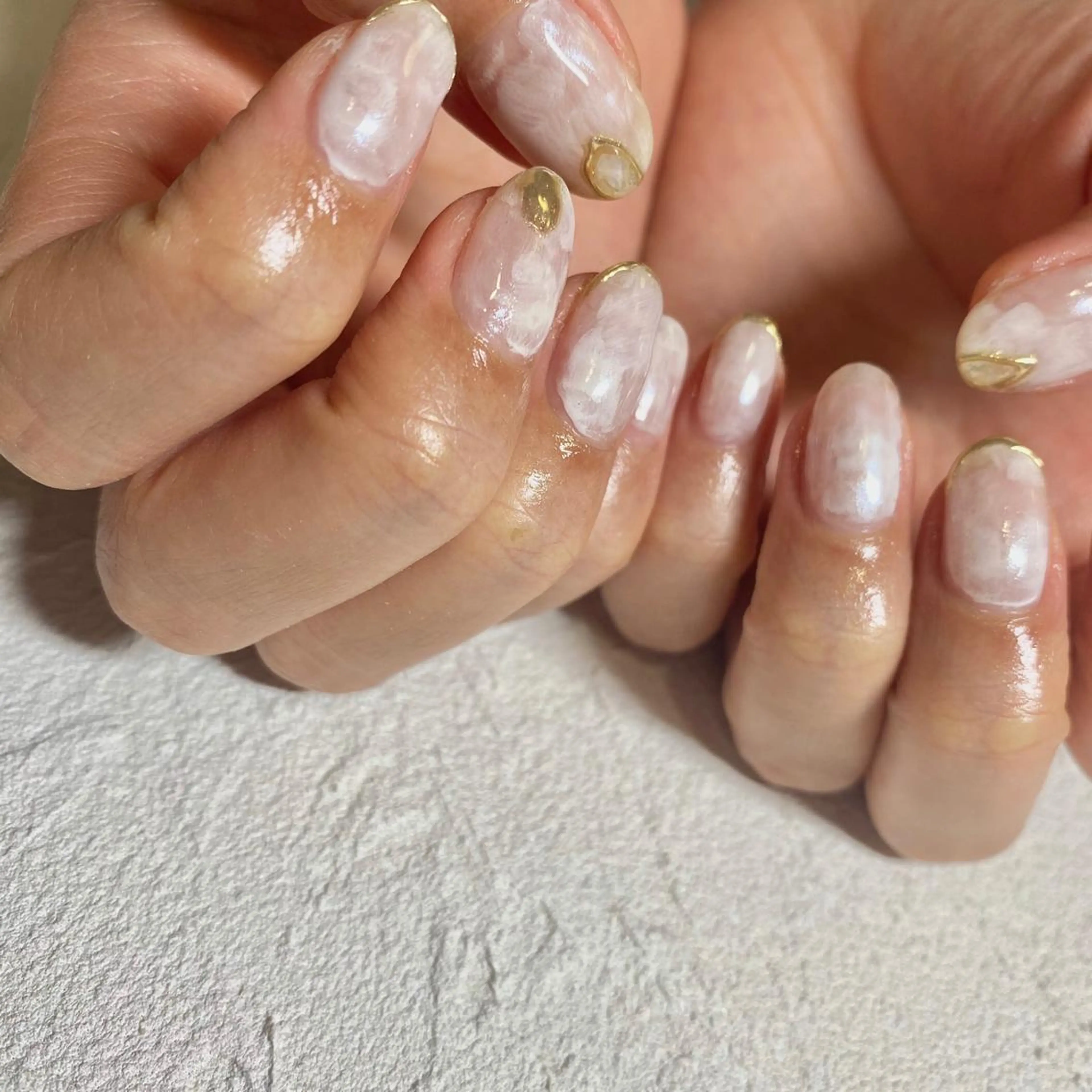 ネイル ホワイト BellFlower Rioのネイルデザイン