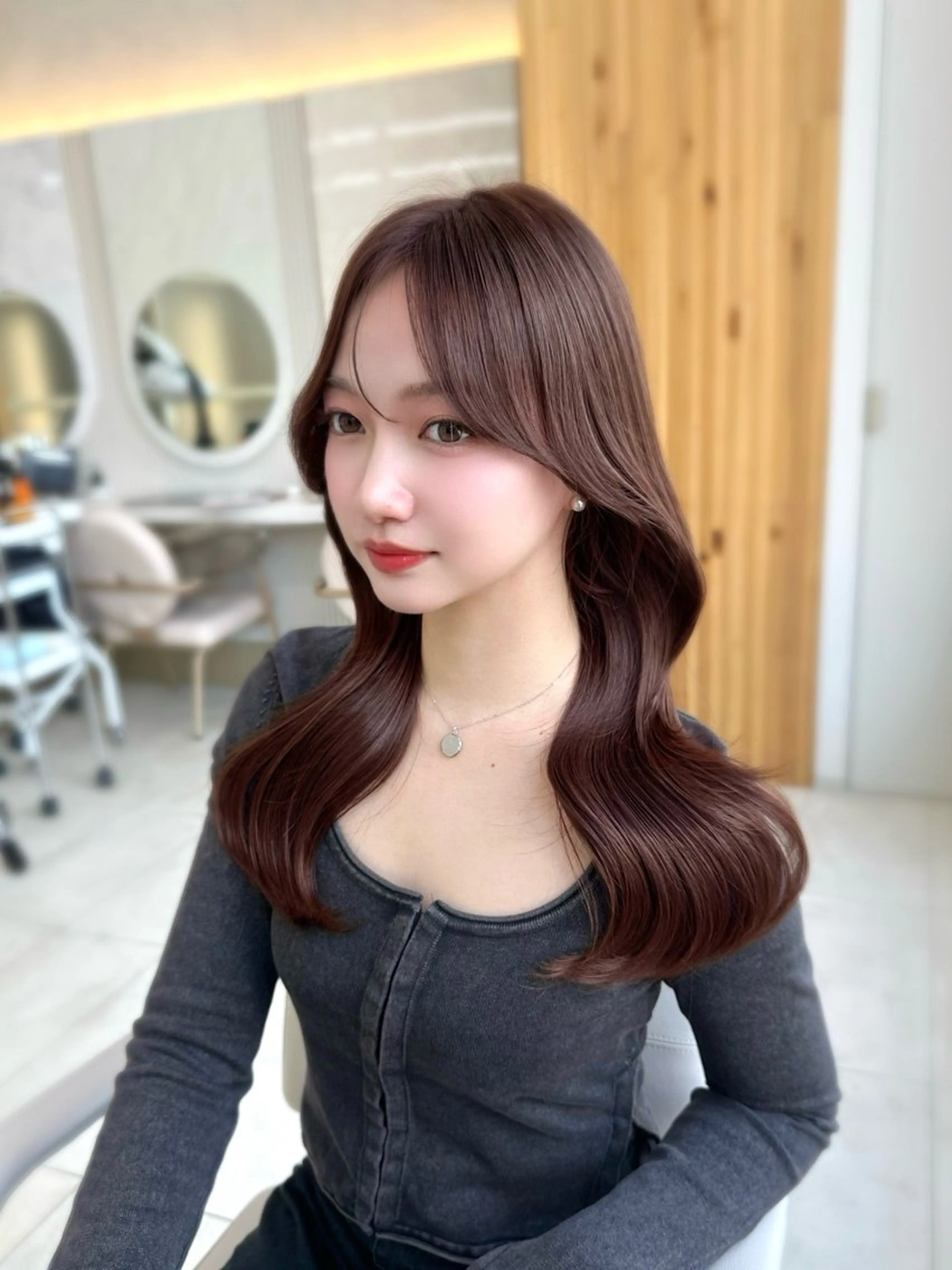 ミディアム カラー カット ヘアカラー トリートメント 🇰🇷韓国風くびれ ヘア🇰🇷中村優大のヘアスタイル