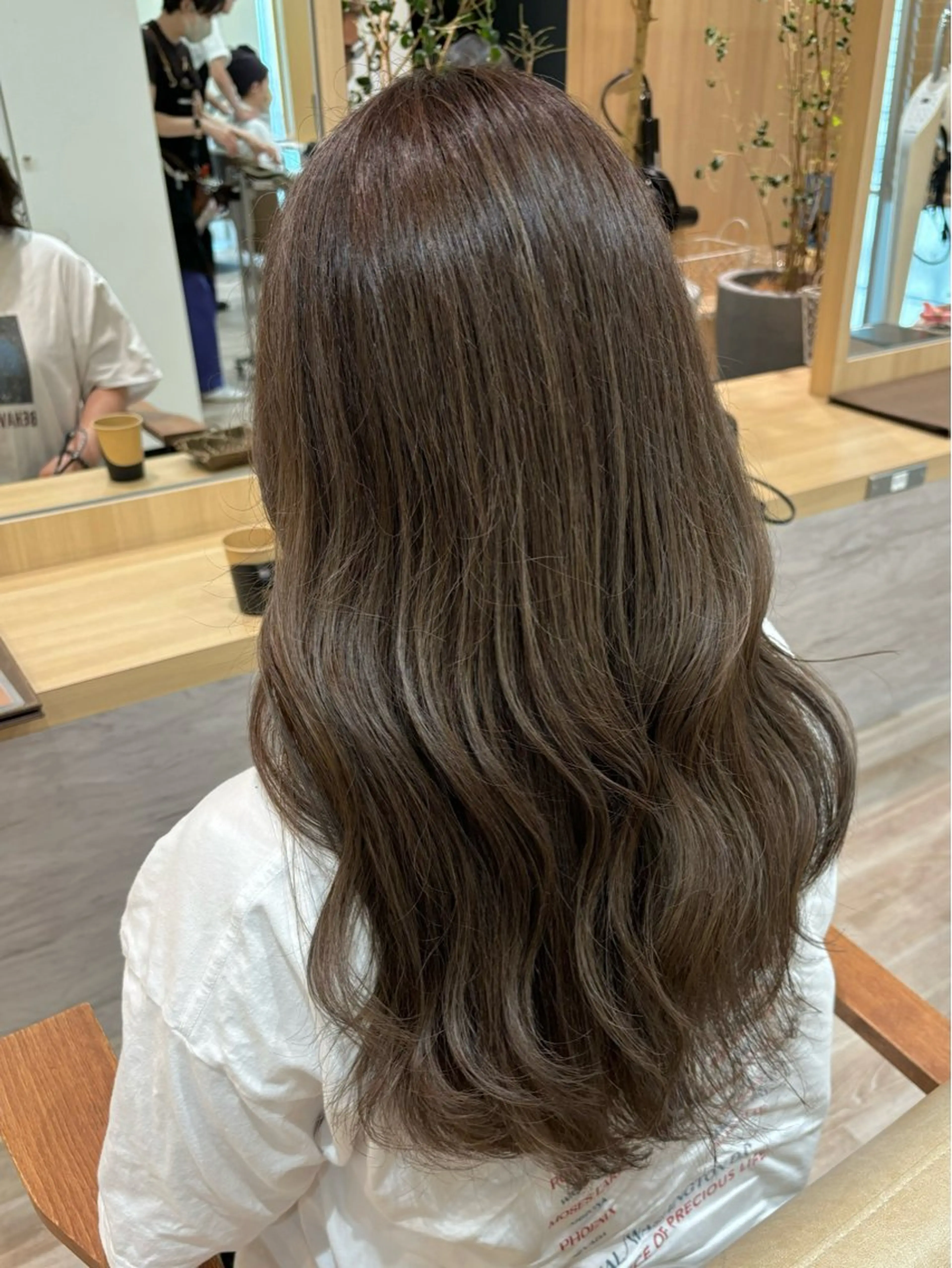 ロング カラー ヘアアレンジ カット ヘアカラー トリートメント 赤み消しカラー/ レイヤー/柳澤優名のヘアスタイル