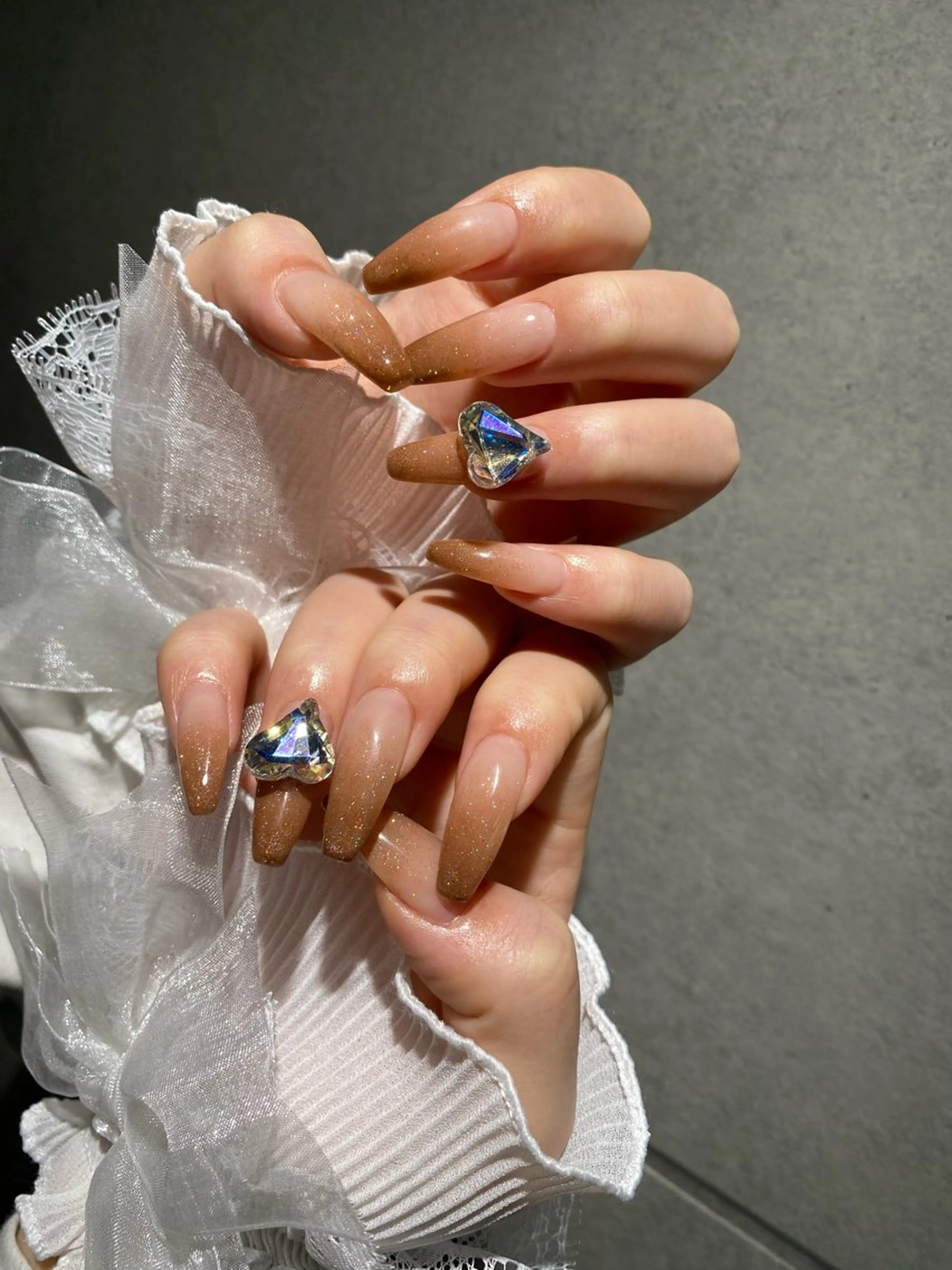 ネイル I-nailロング /ワンホン/キラキラのネイルデザイン