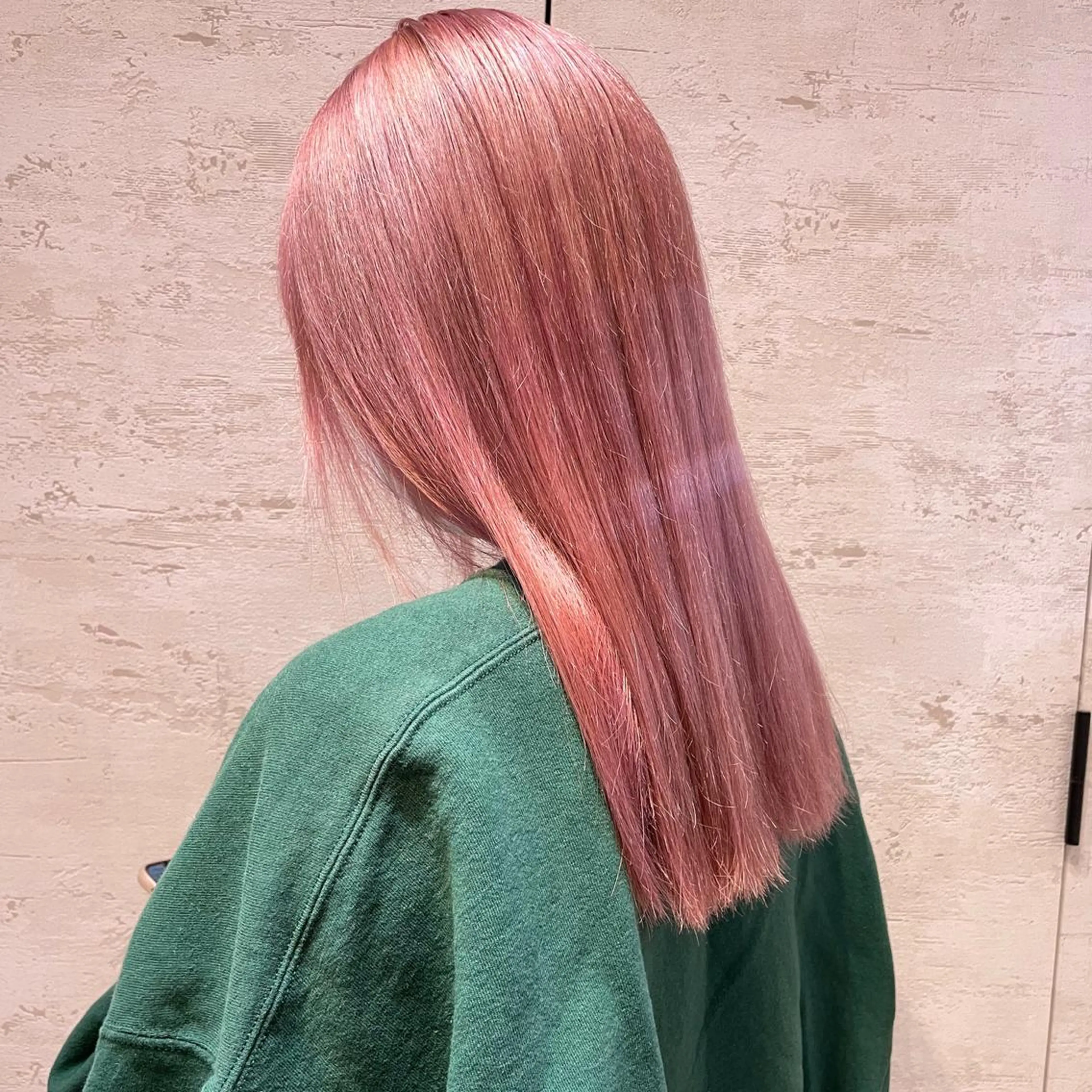 セミロング ブリーチなし 透明感カラー/艶髪のヘアスタイル