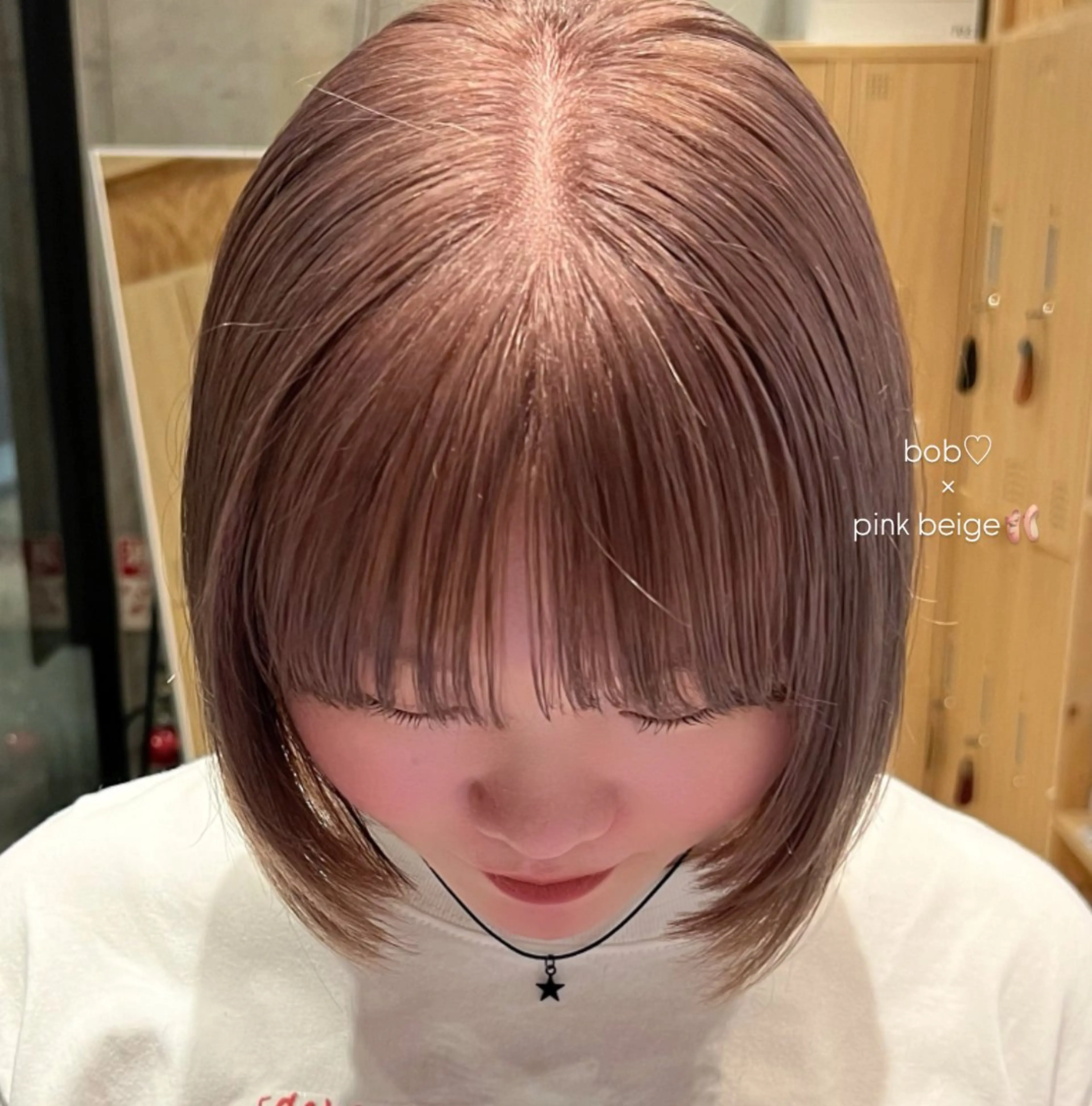 ショート ボブ 暖色カラー/ベージュ 🩰ayano♡のヘアスタイル