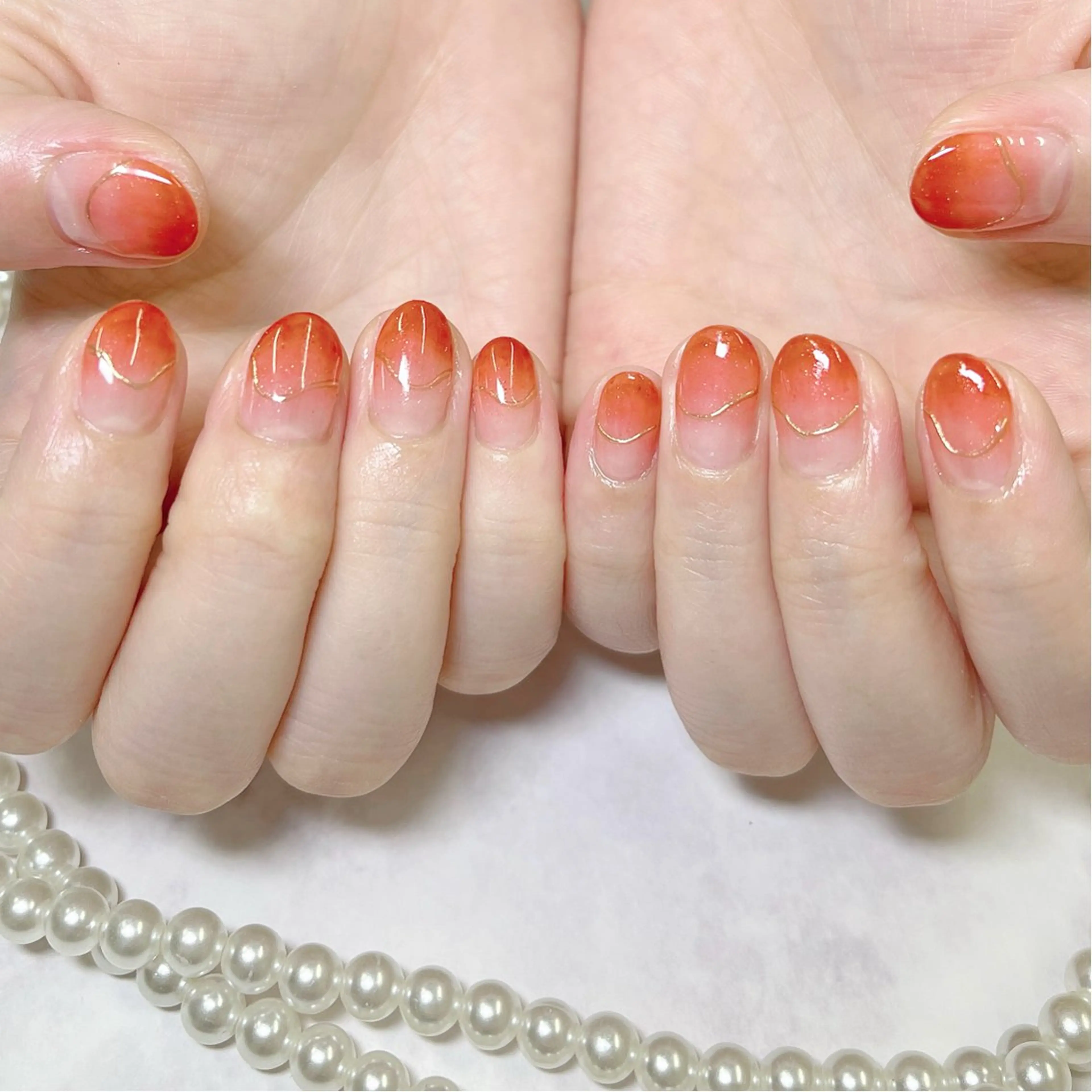 カラーグラデーションネイル　オフ有り※の写真