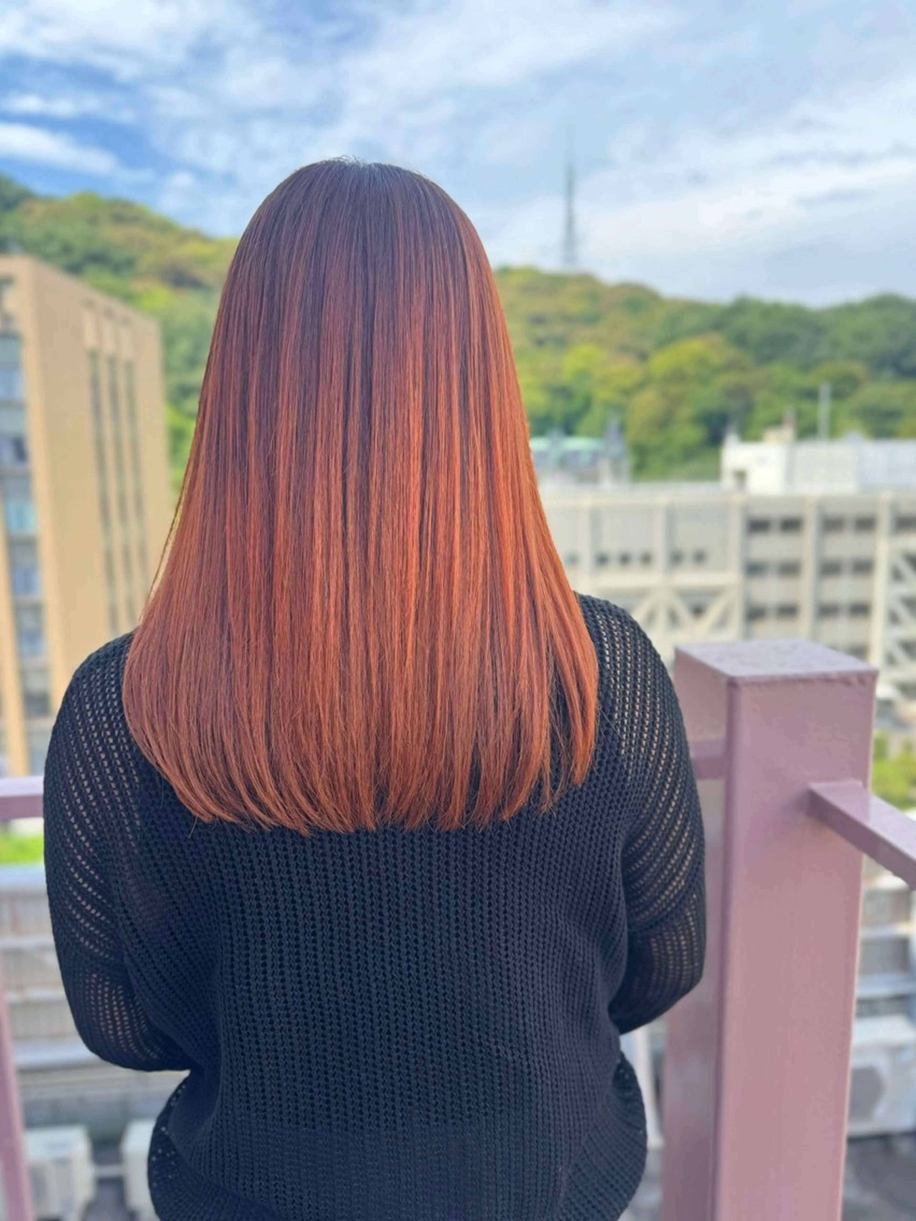 セミロング カラー オレンジ ヘアカラー Viage （ビアージュ）のヘアスタイル