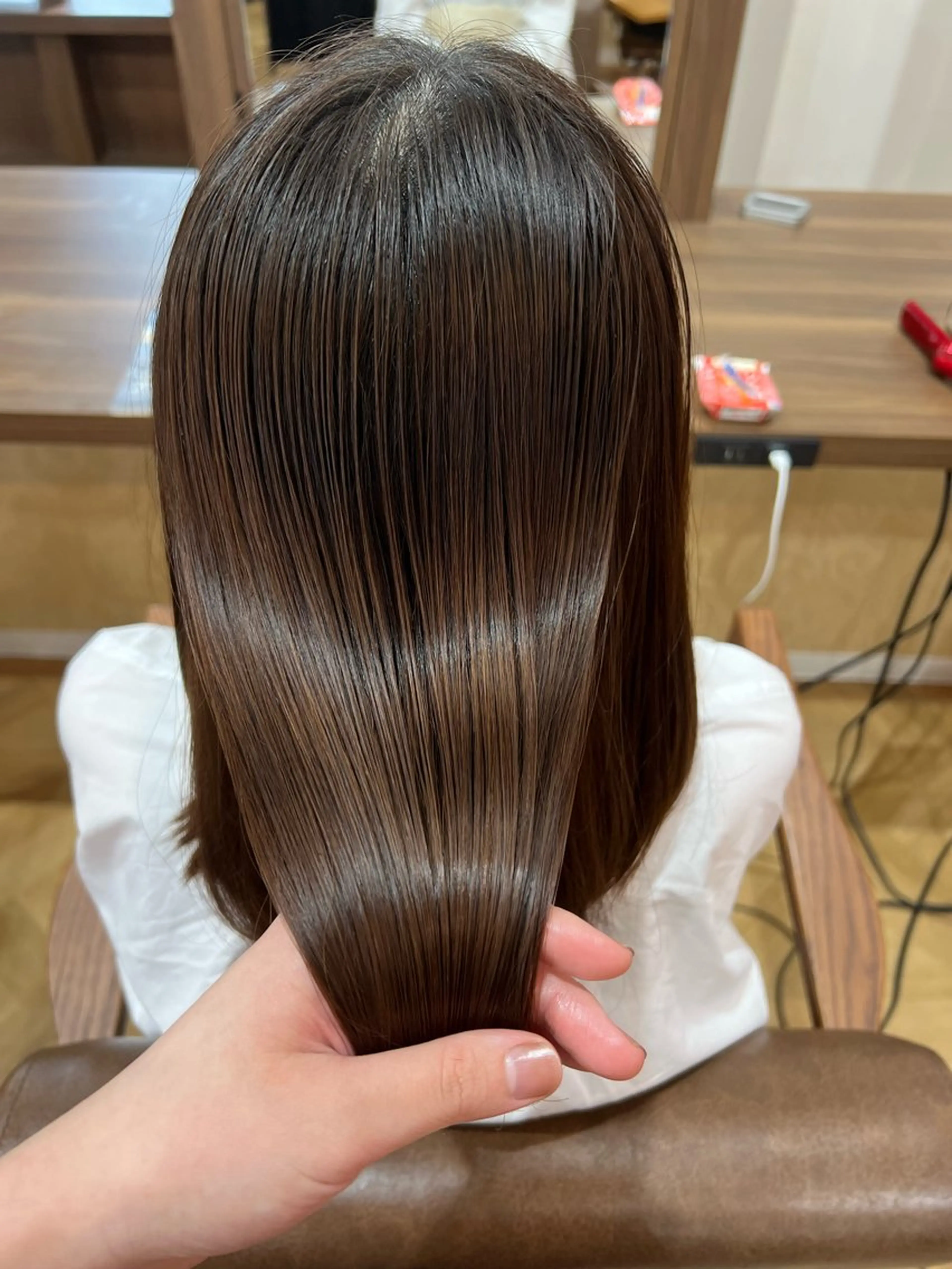 ロング カット 縮毛矯正 トリートメント ササキ カンタのヘアスタイル