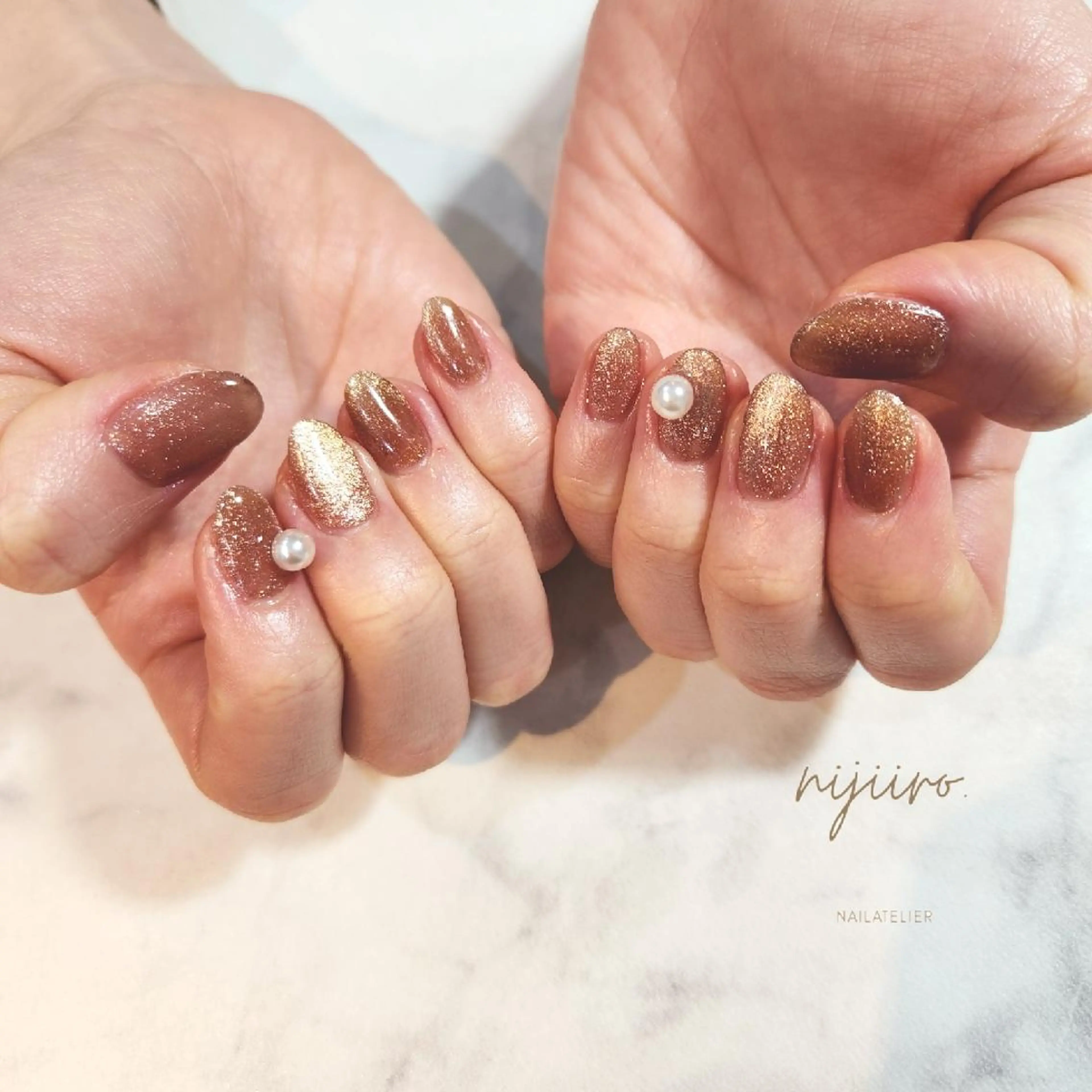 ネイル ハンドネイル nailatelier nijiiro.所属・nijiiro🌈 サトウのネイルデザイン