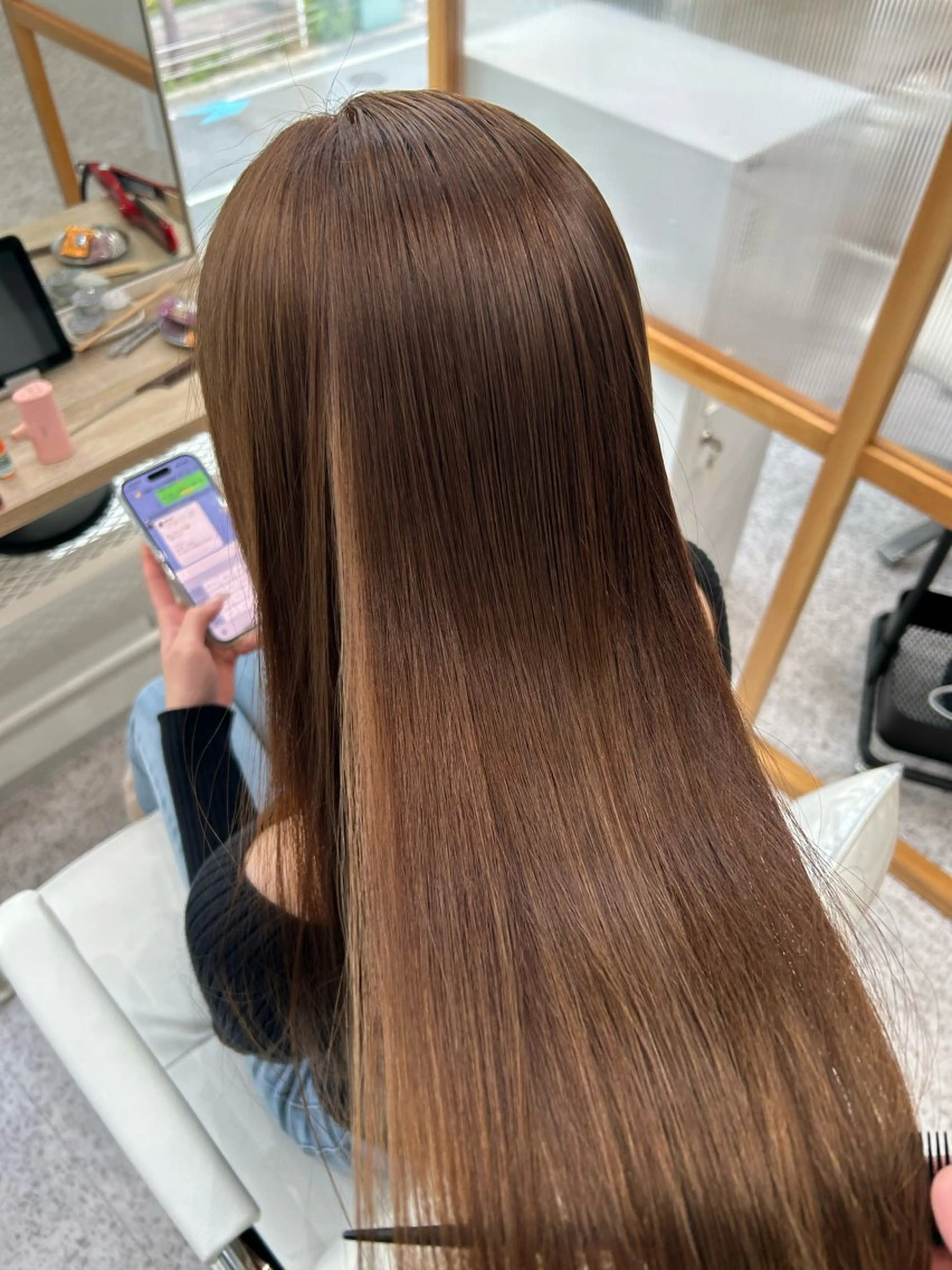 premium縮毛矯正+カット+ケアカラーの写真