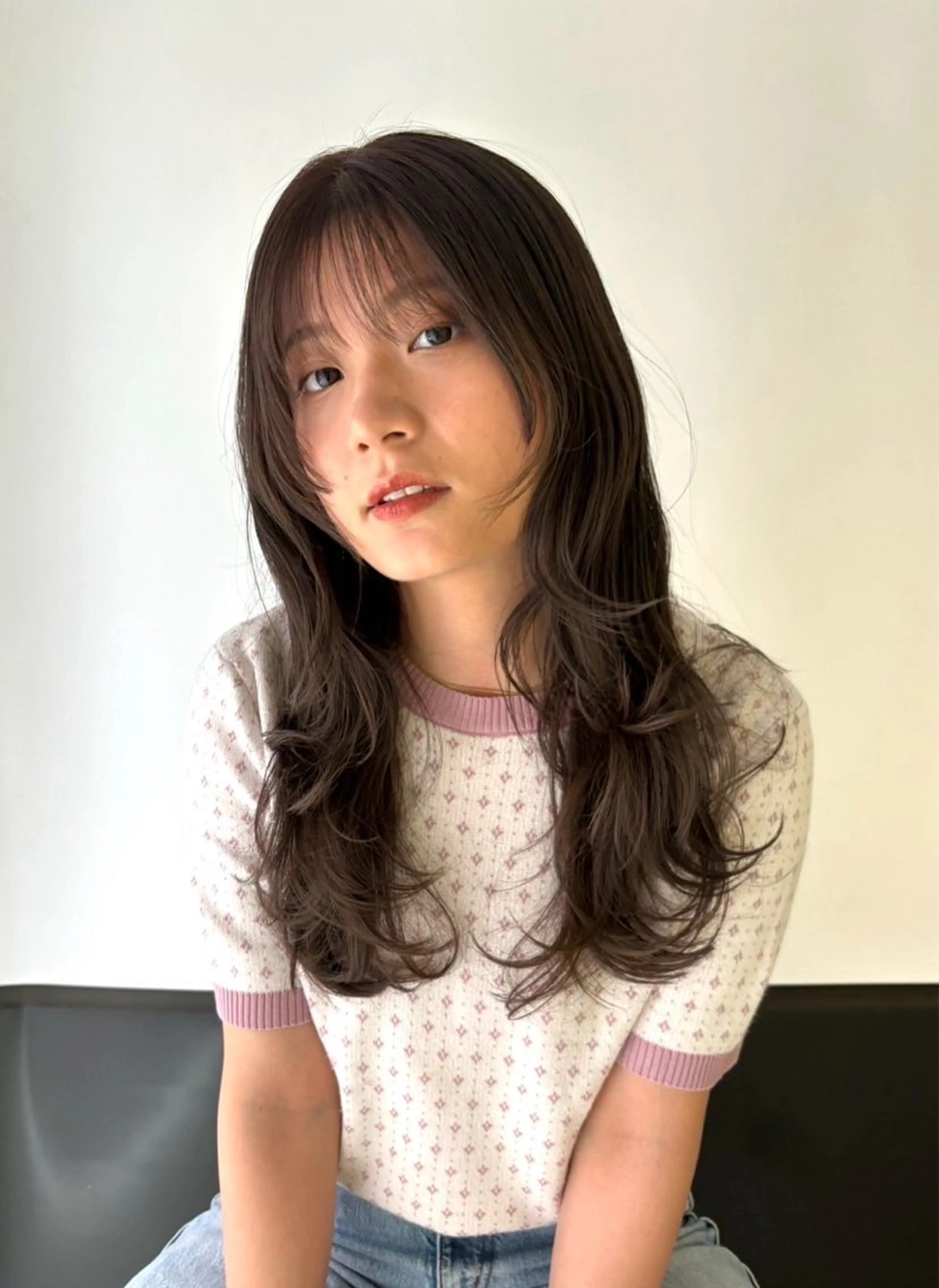 レイヤーカット+シングルカラーの写真