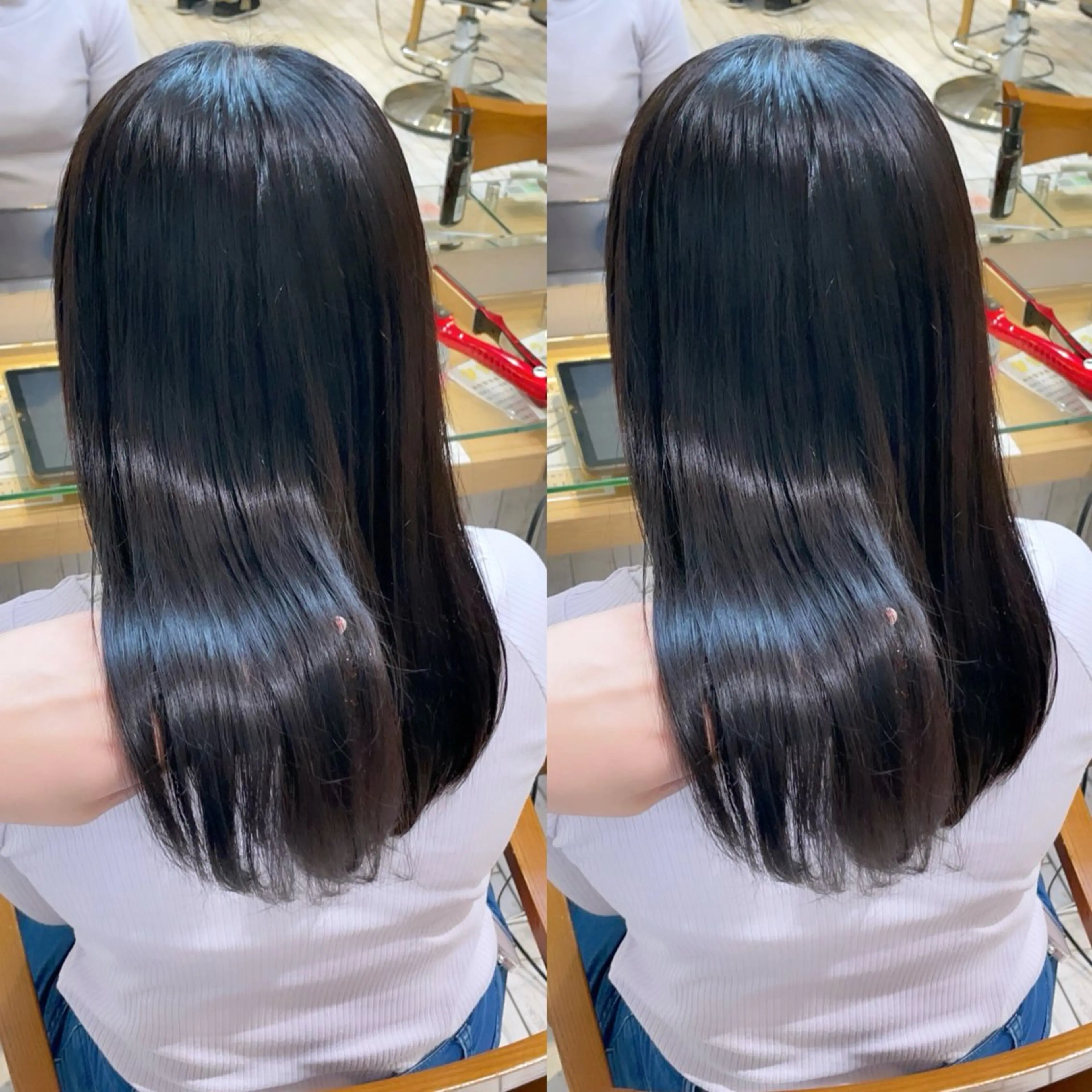 セミロング カラー 髪質改善 山内 愛可のヘアスタイル