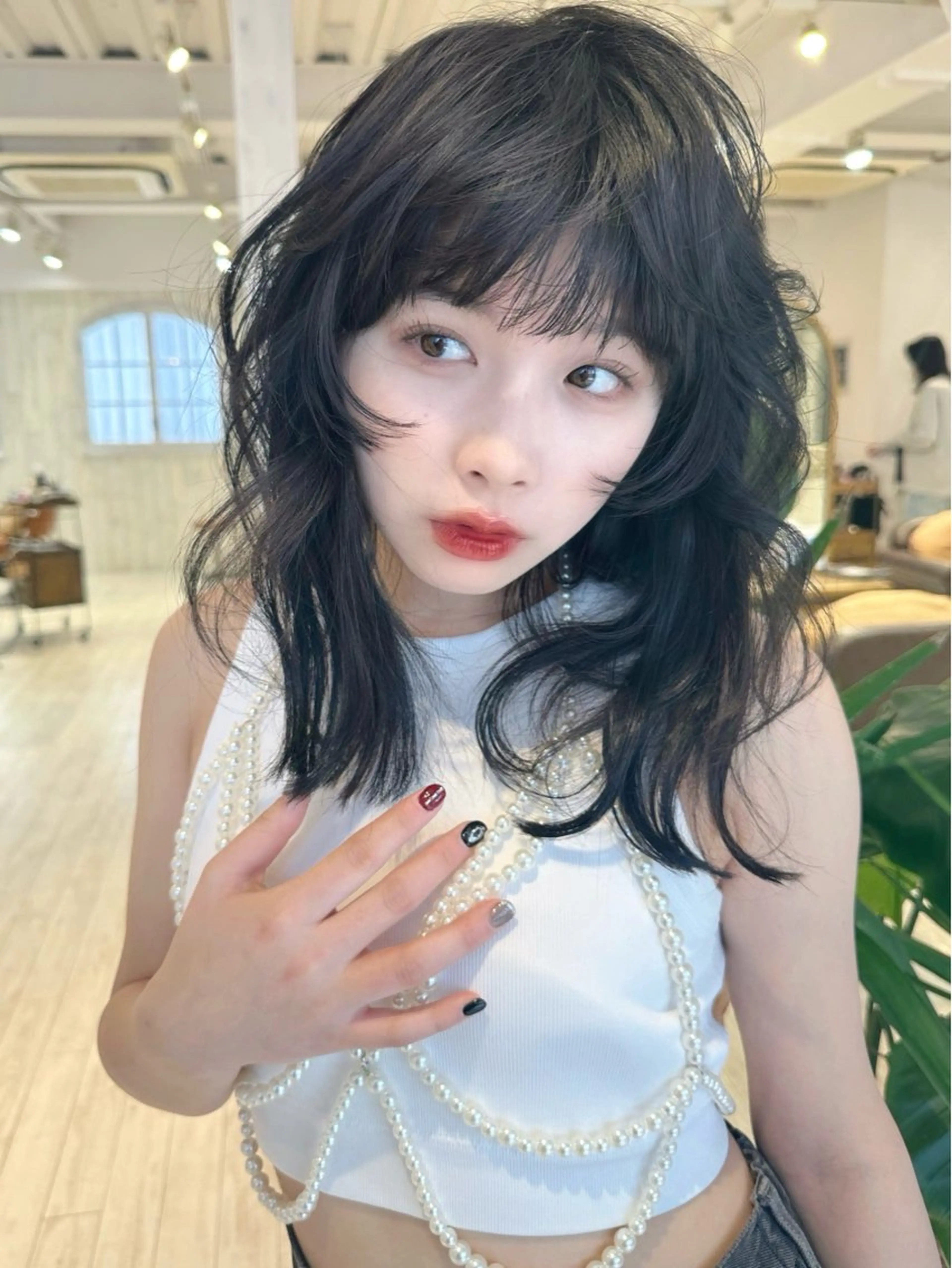 セミロング カット トレンドヘア🌿 chinariのヘアスタイル