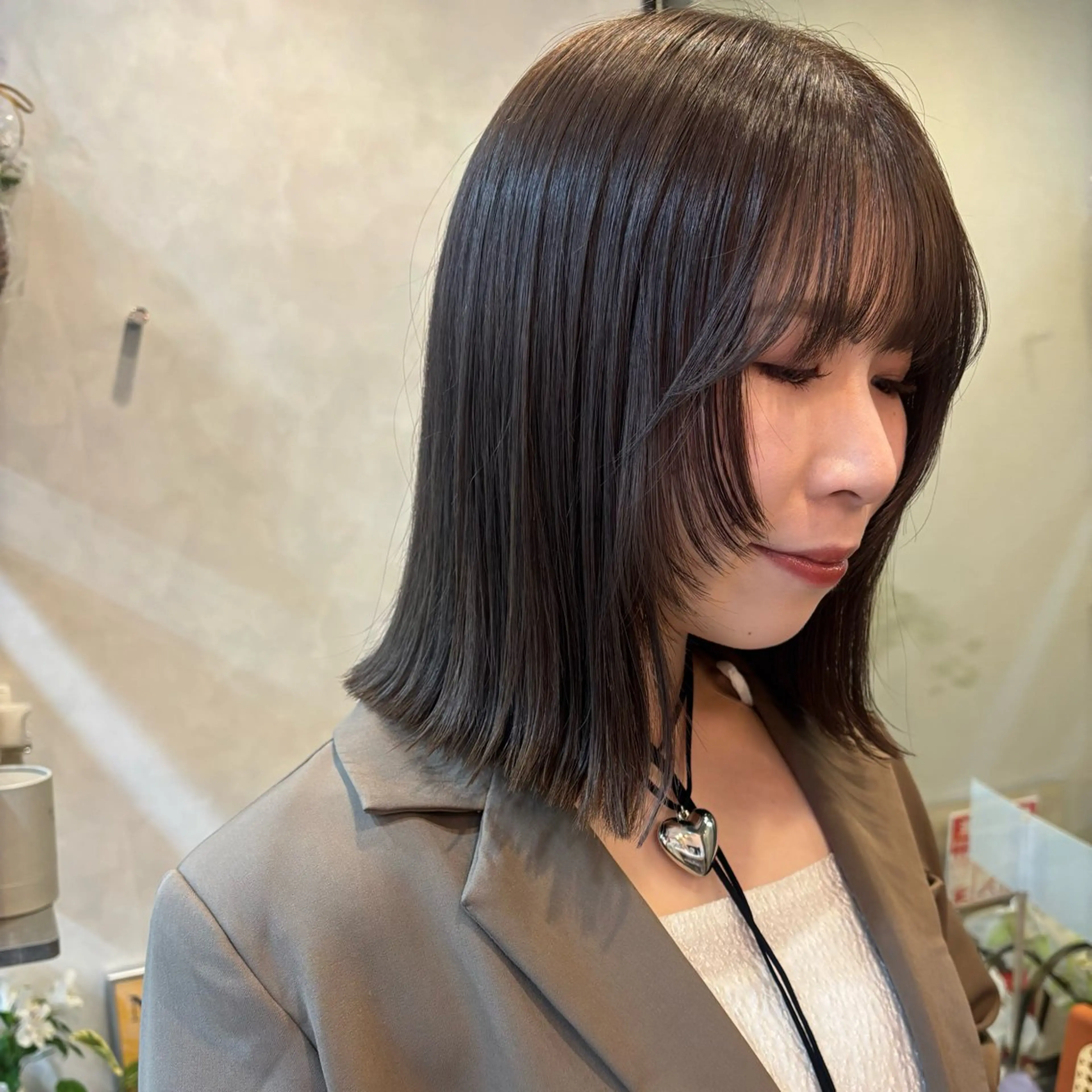ミディアム 似合わせボブカット/ 髪質改善/細川実知香のヘアスタイル