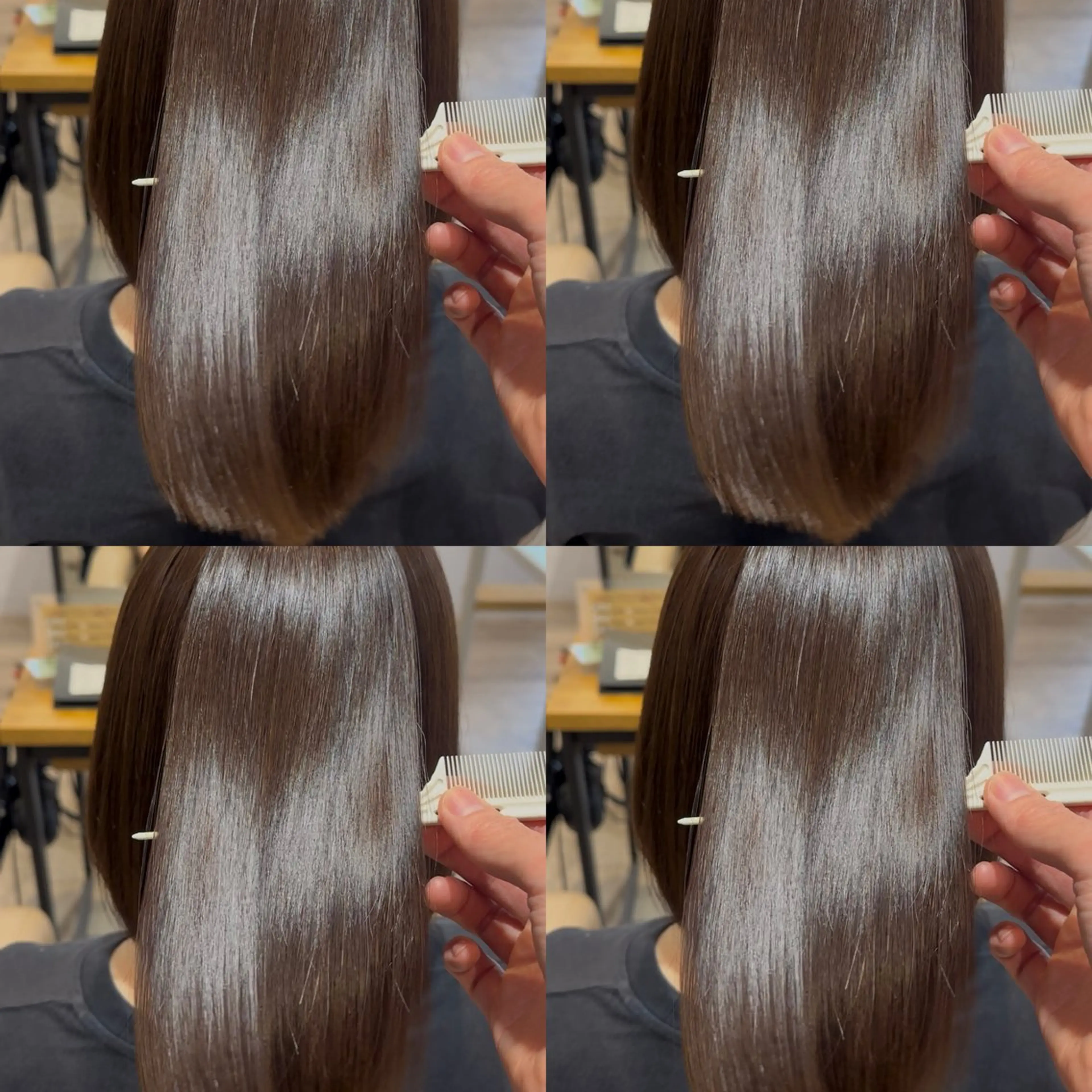 セミロング 縮毛矯正 酸性ストレート カット ヘアカラー 縮毛矯正 トリートメント センター南　髪質改善 大引　優のヘアスタイル