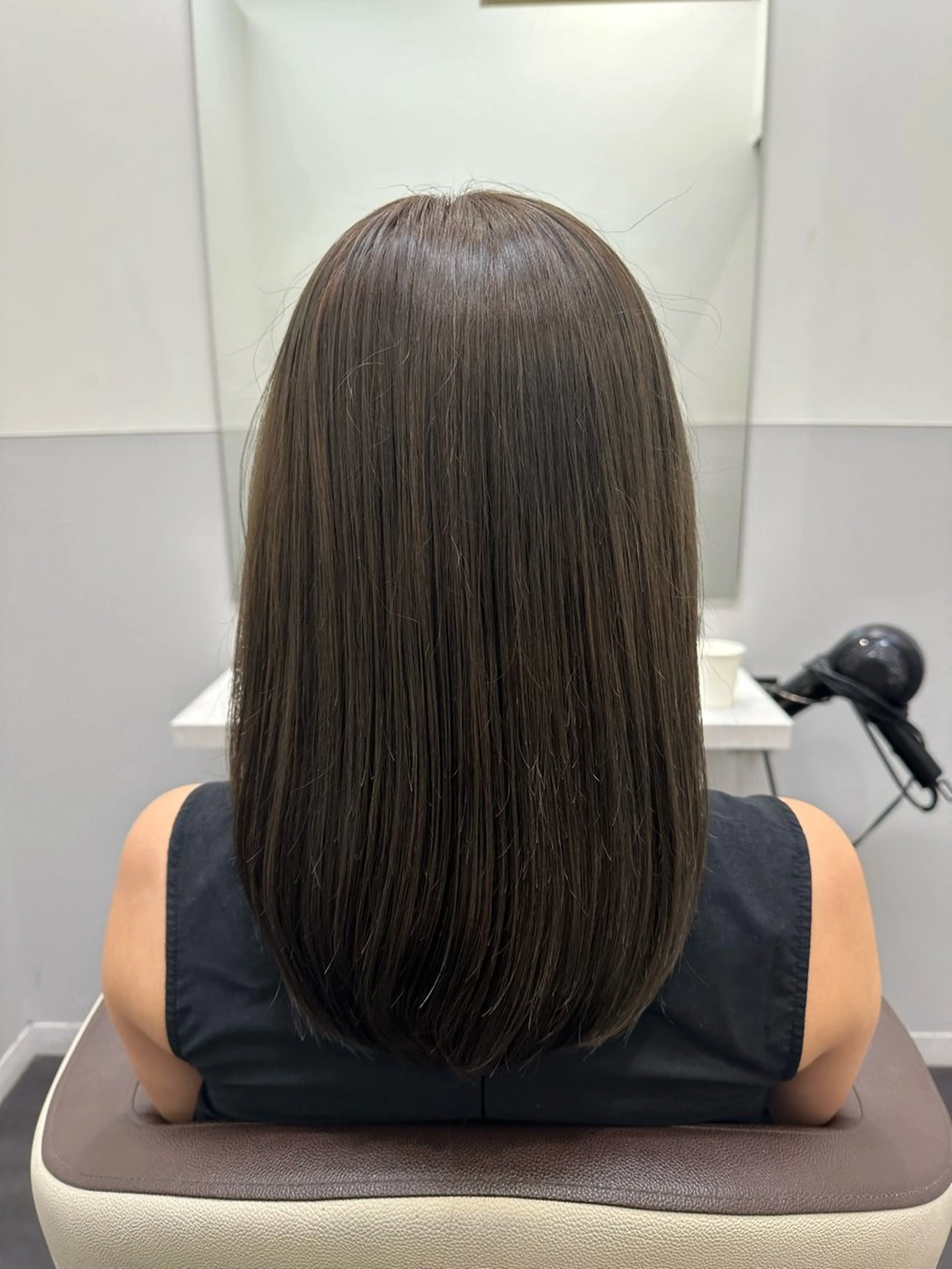 セミロング カラー 透明感カラー グレージュ 髪質改善 トリートメント カット ヘアカラー トリートメント 【美髪矯正 /髪質改善】RINのヘアスタイル