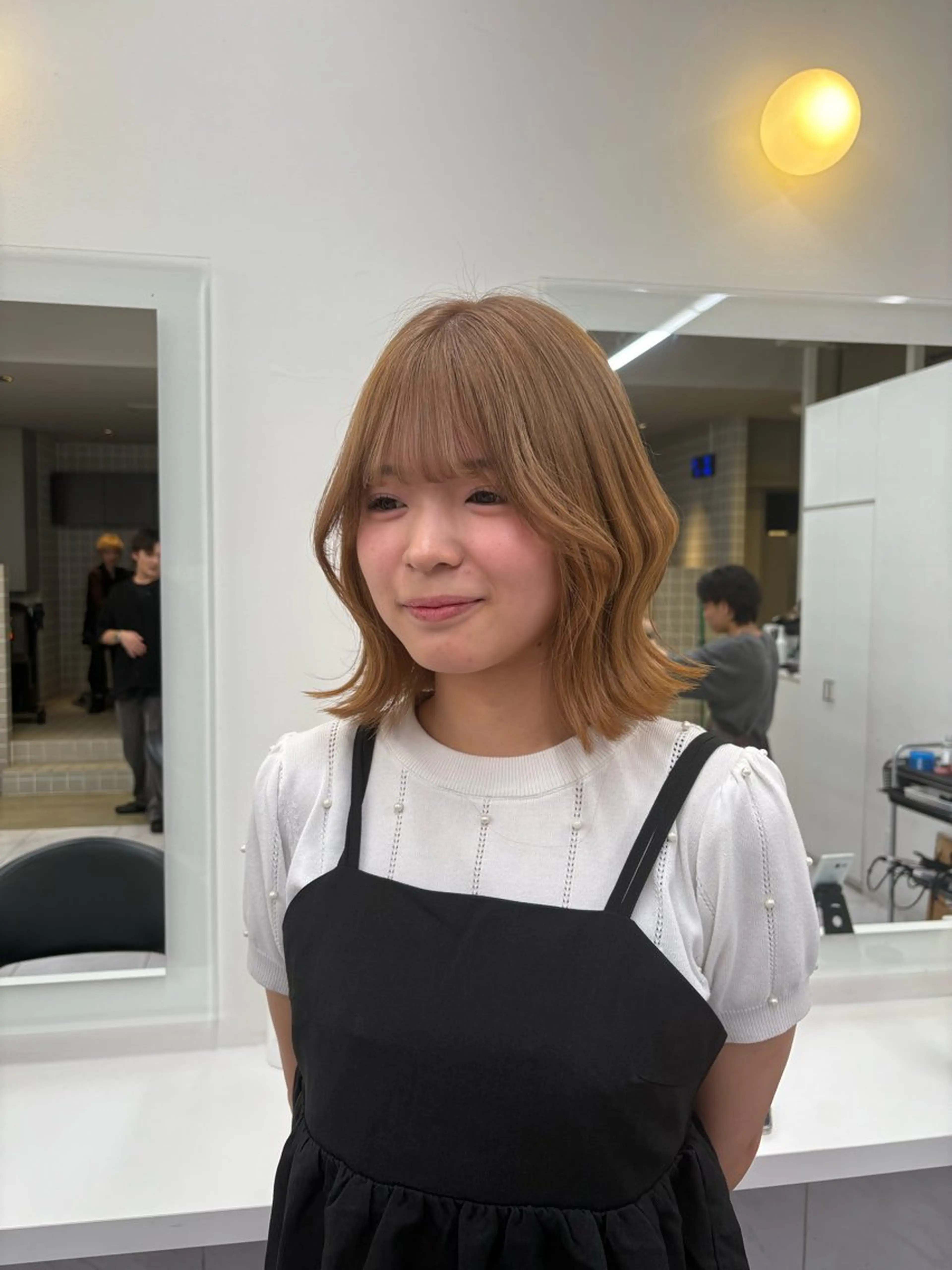 カラー ヘアカラー トリートメント 透明感ベージュ🤎 ナチュラルレイヤーのヘアスタイル