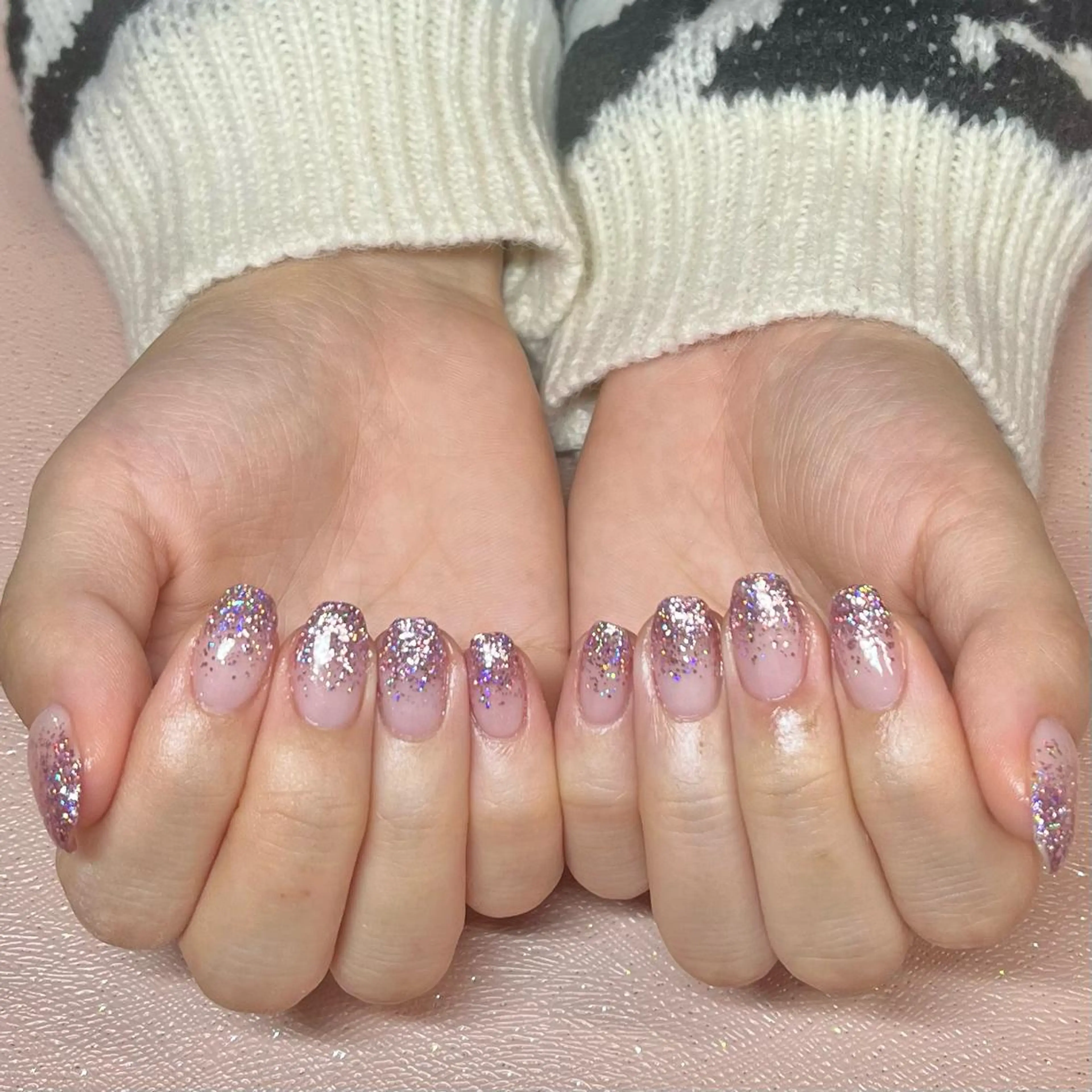 ネイル グラデーション ラメ(グリッター) ラメグラデーション ハンドネイル Vogustys Nail 山田のネイルデザイン