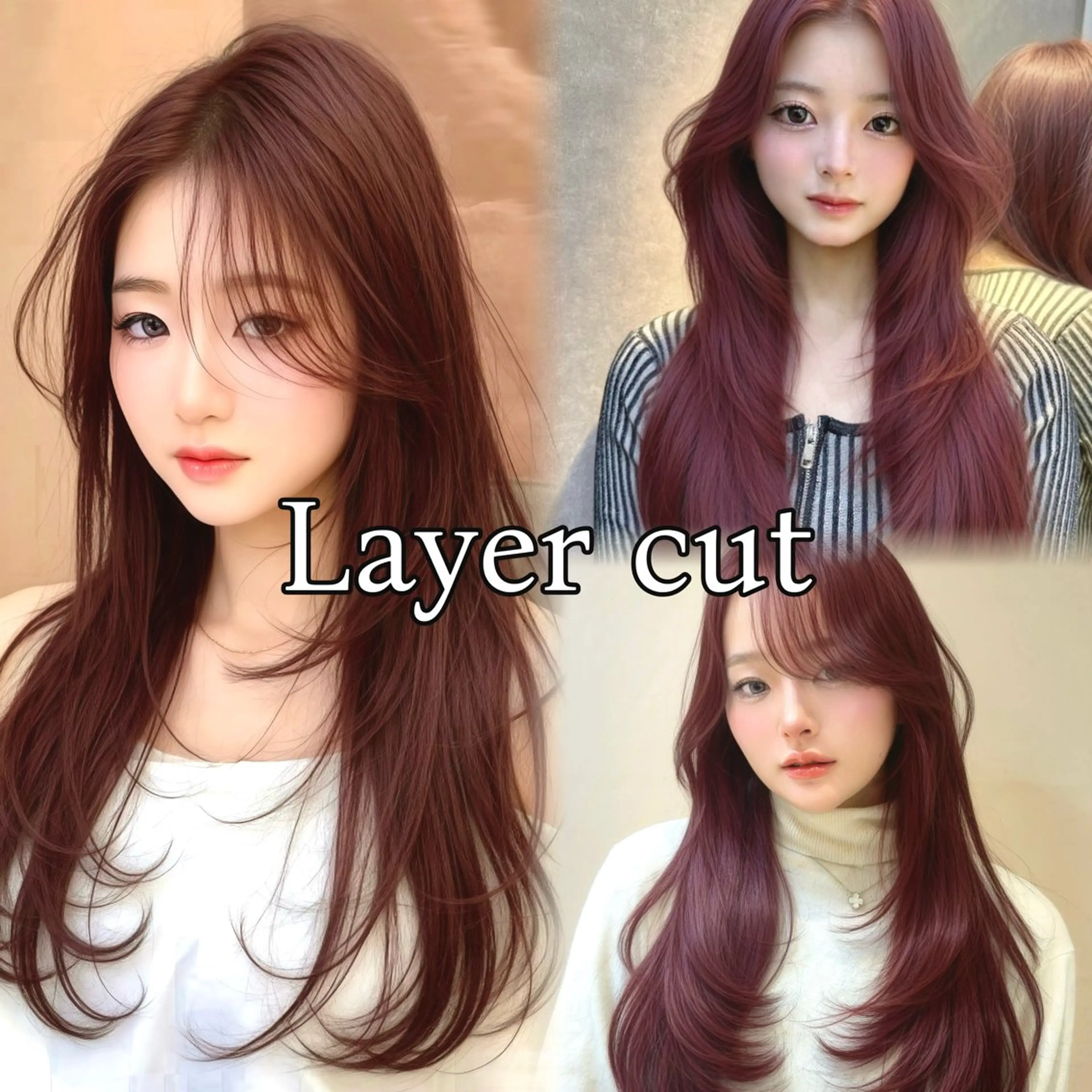 ロング 縮毛矯正/レイヤー 韓国/顔まわり/夢音のヘアスタイル