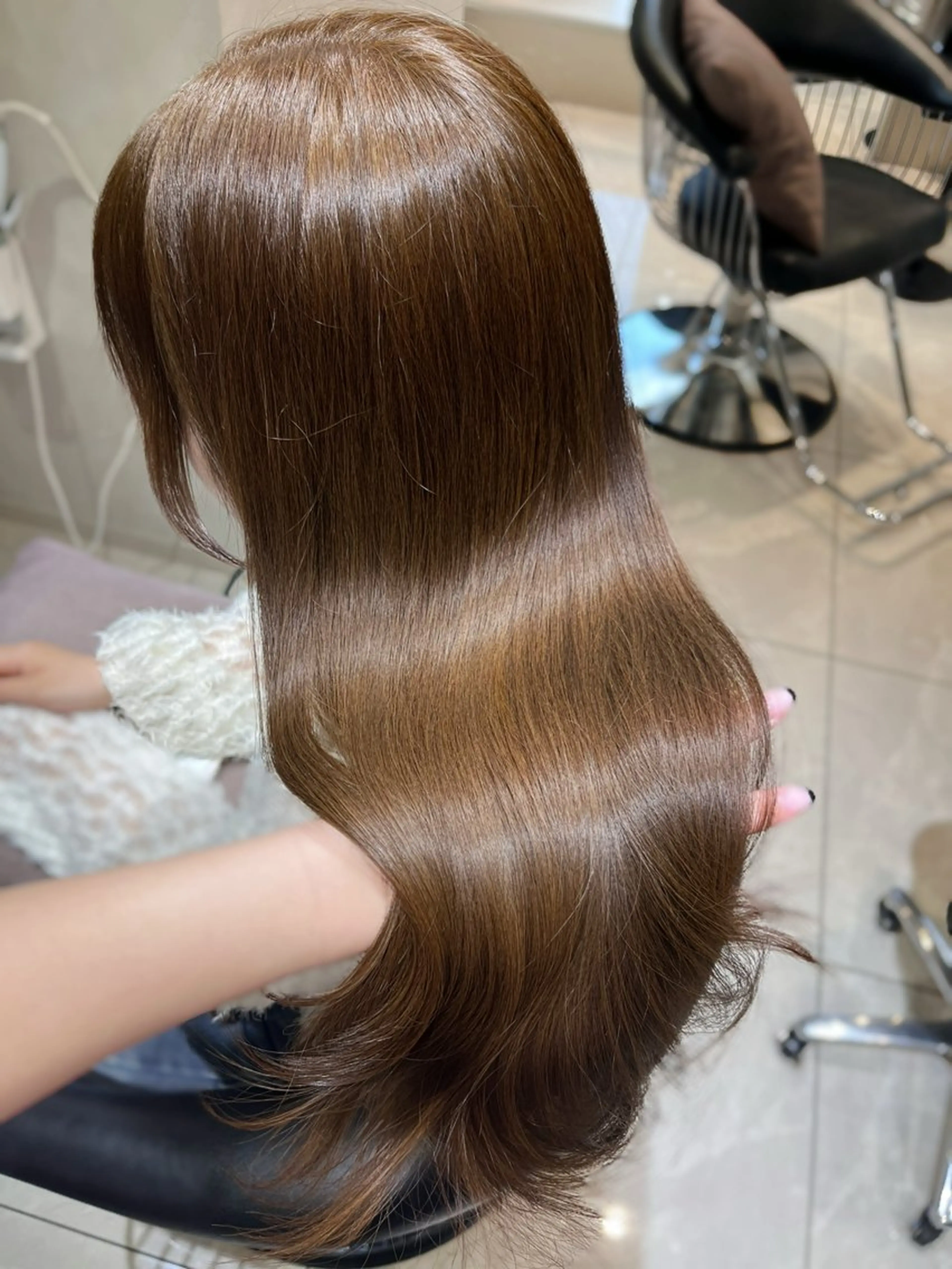 ロング カラー ベージュカラー オリーブベージュ ヘアカラー トリートメント 韓国レイヤー×モテ髪 /MITSUKI🤍のヘアスタイル
