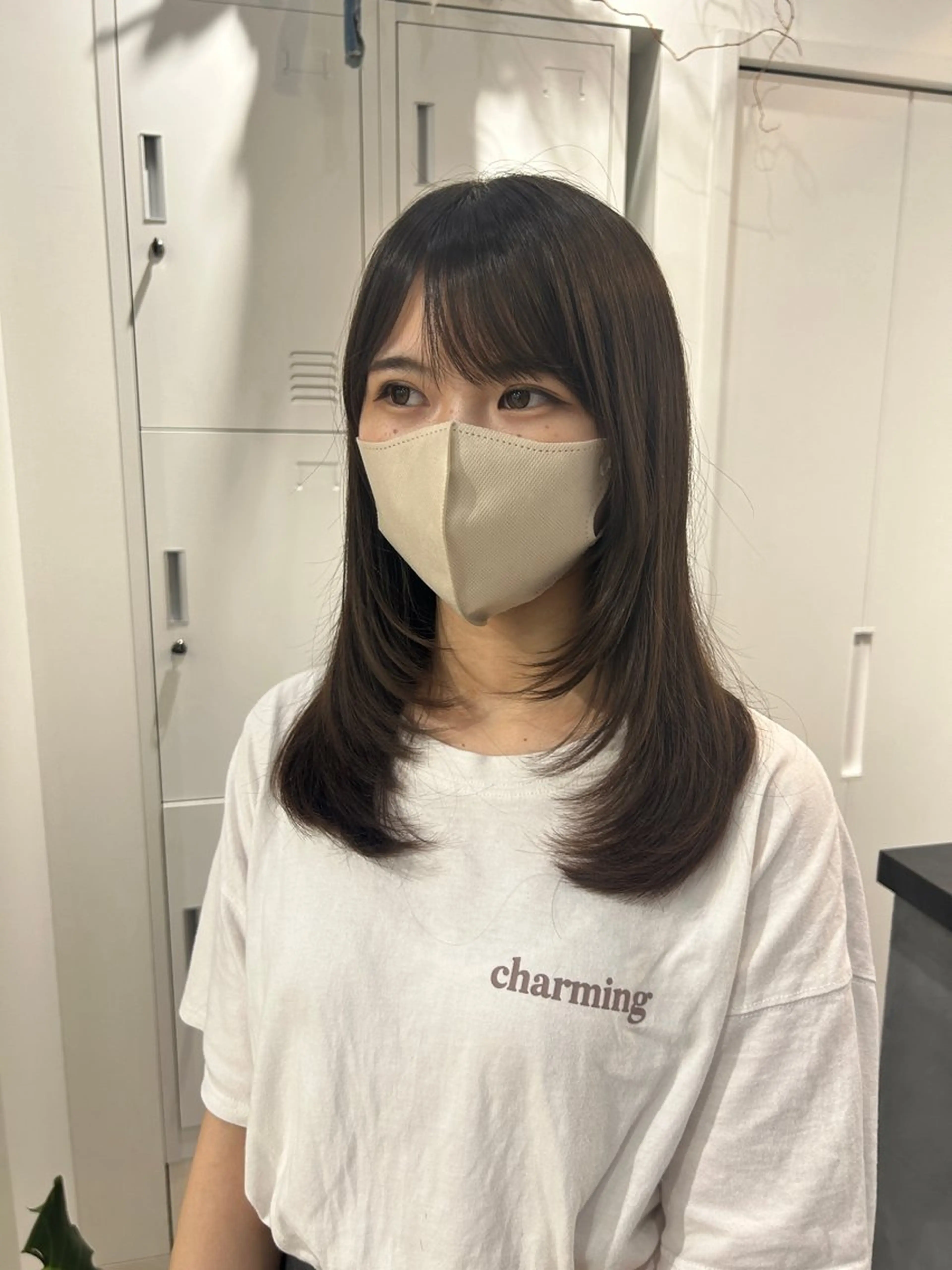 セミロング 顔まわりレイヤー レイヤーカット 河野いずみ レイヤー/ボブ 🤍のヘアスタイル