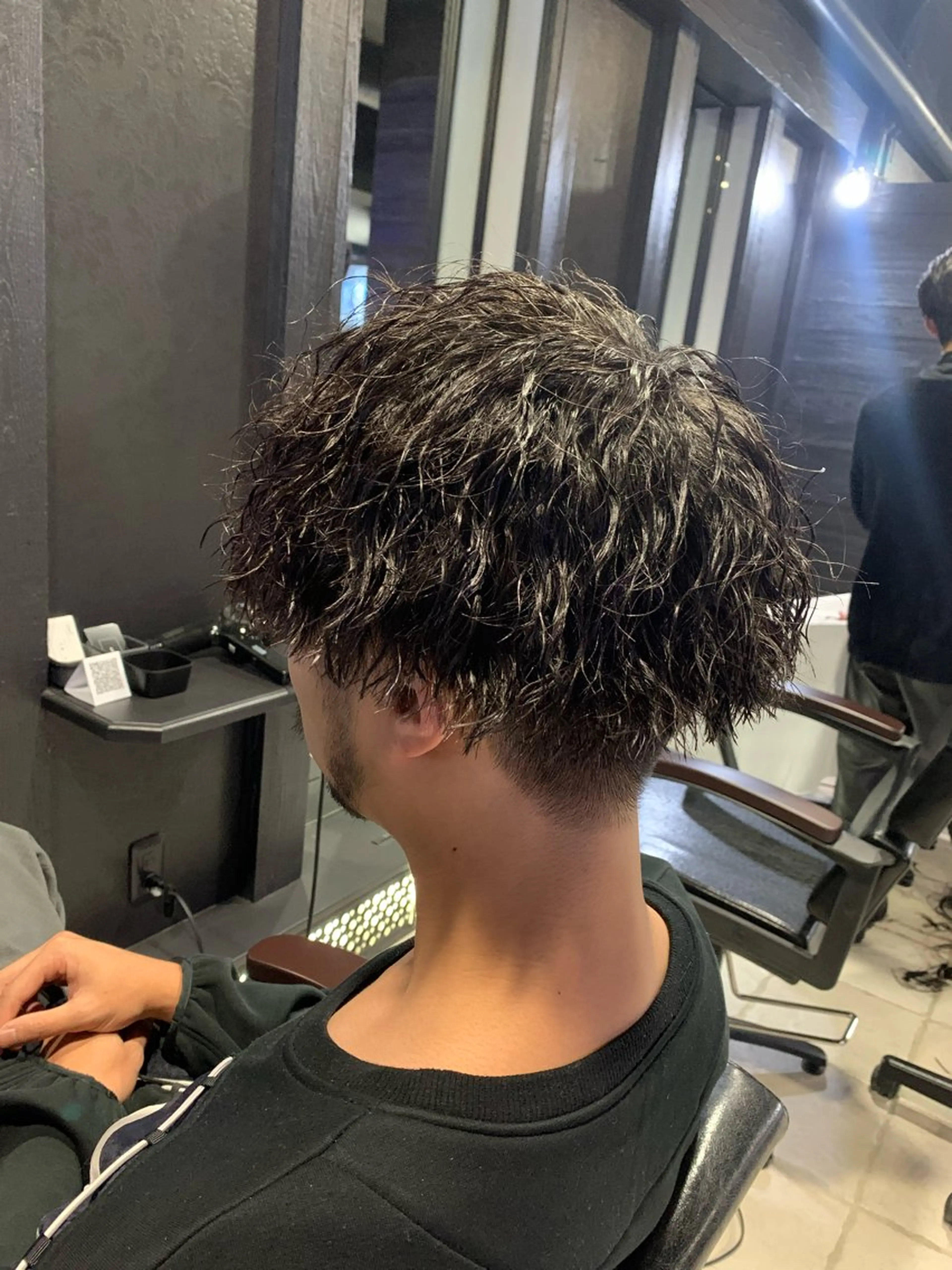 ミディアム メンズ マッシュ カット パーマ ヘアセット メンズパーマ/難波/ 心斎橋　室園亮佑のヘアスタイル