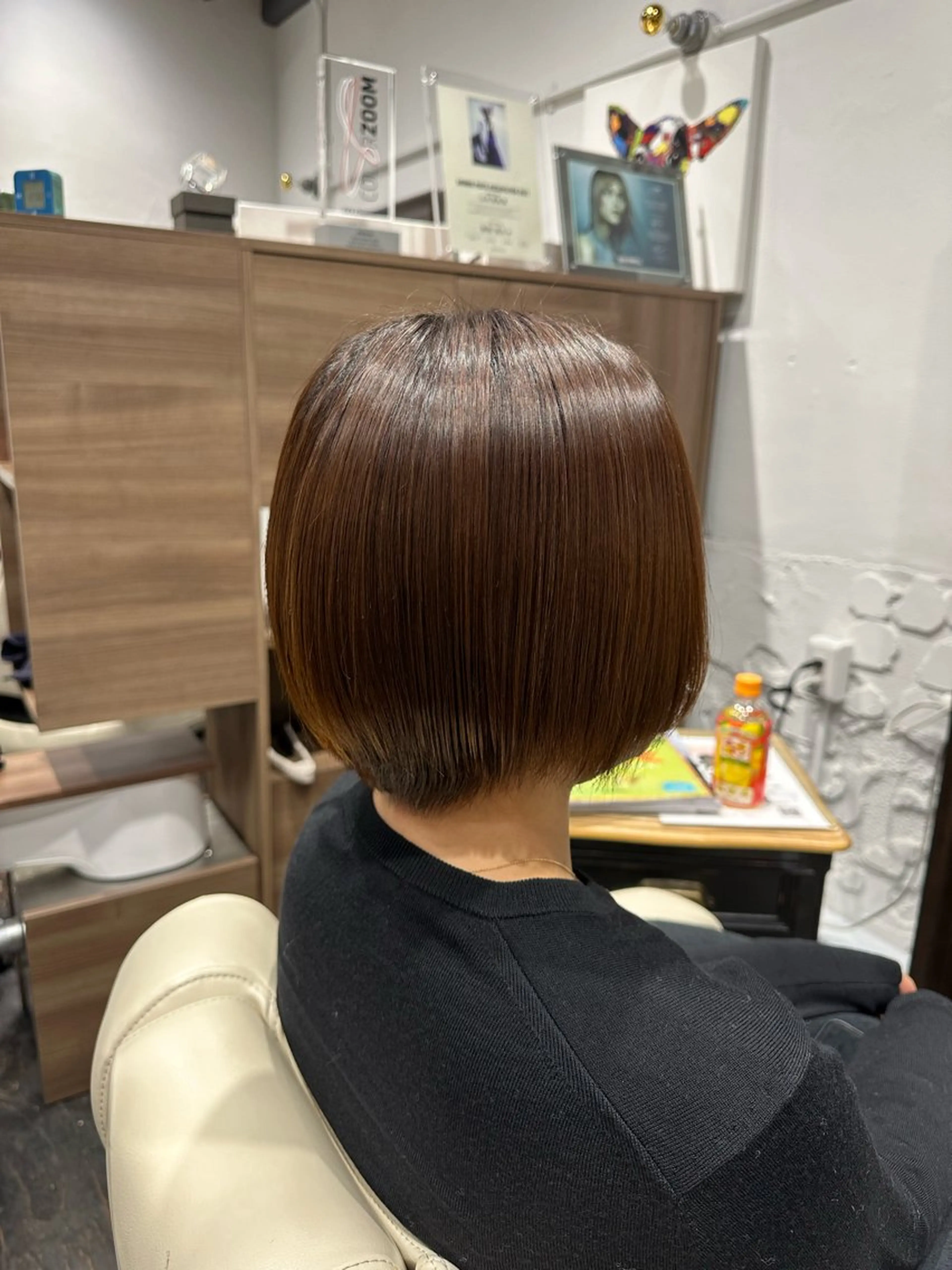 ショート 酸性ストレート 稲本麻衣 【韓国ヘア】のヘアスタイル