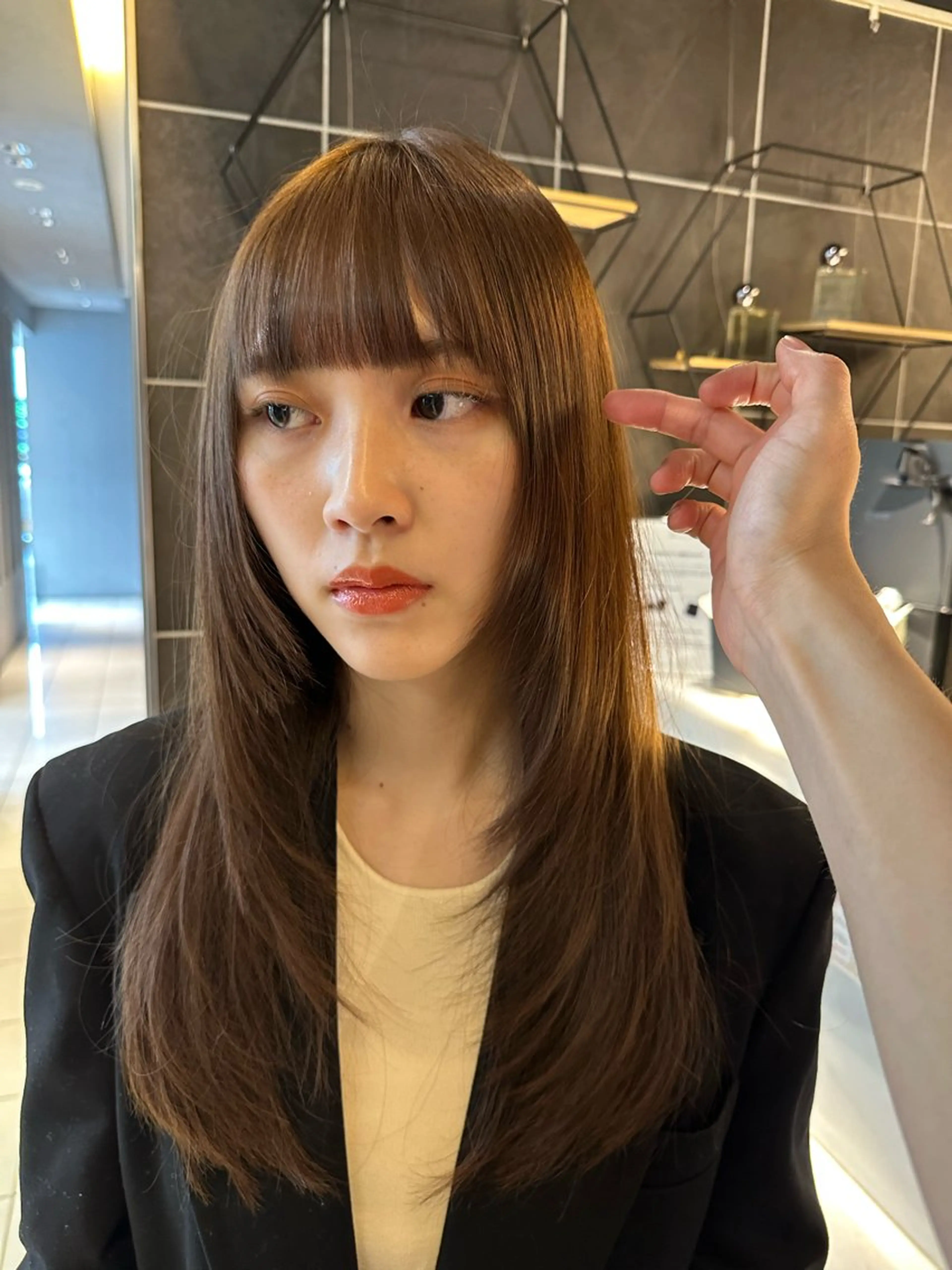 曲がる縮毛矯正(酸性ストレート)+カットの写真