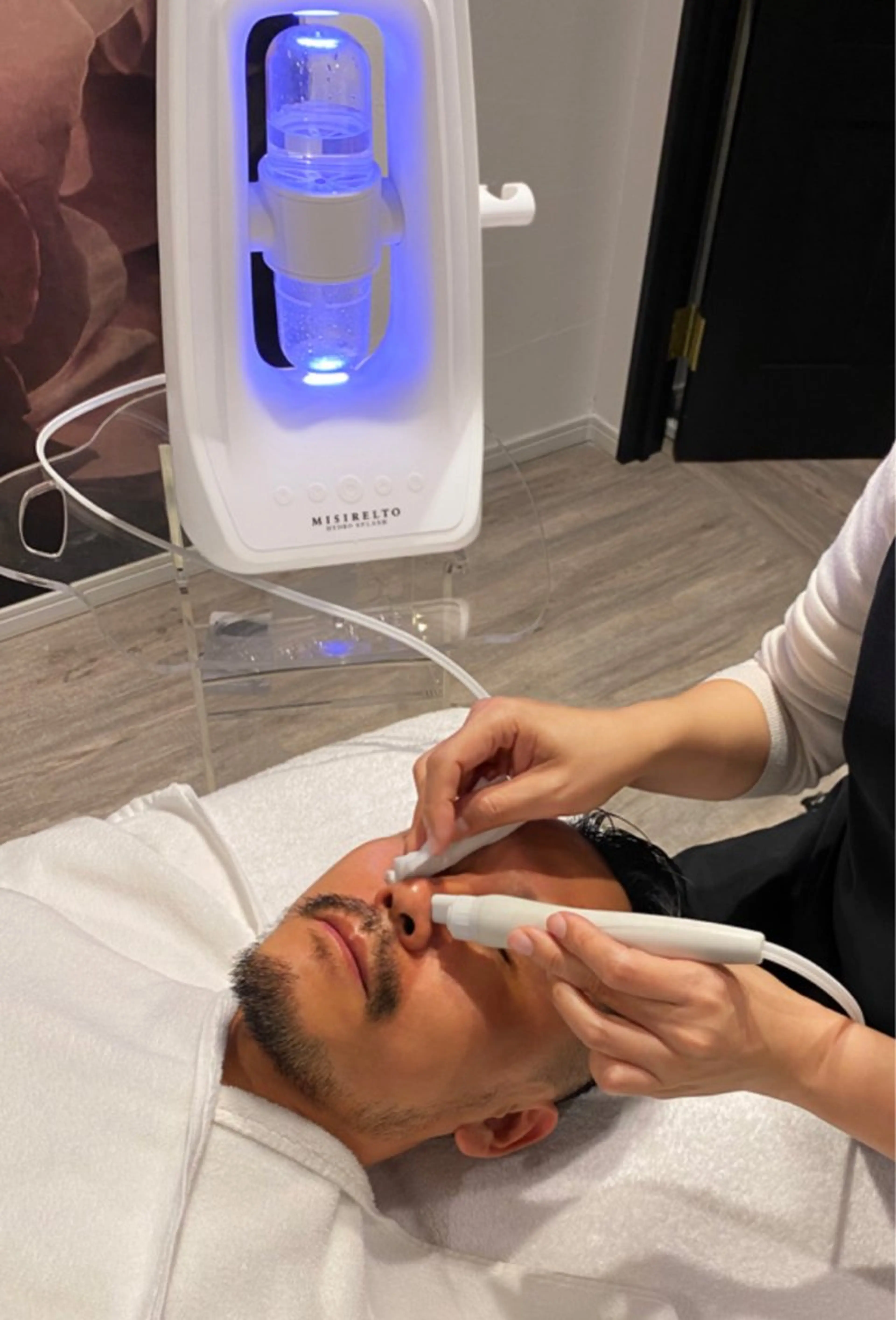 【男女可】毛穴ハイドロピーリング60分コース😊クレンジング→ピーリング→毛穴洗浄→パックの人気満足度の高いコースですの写真