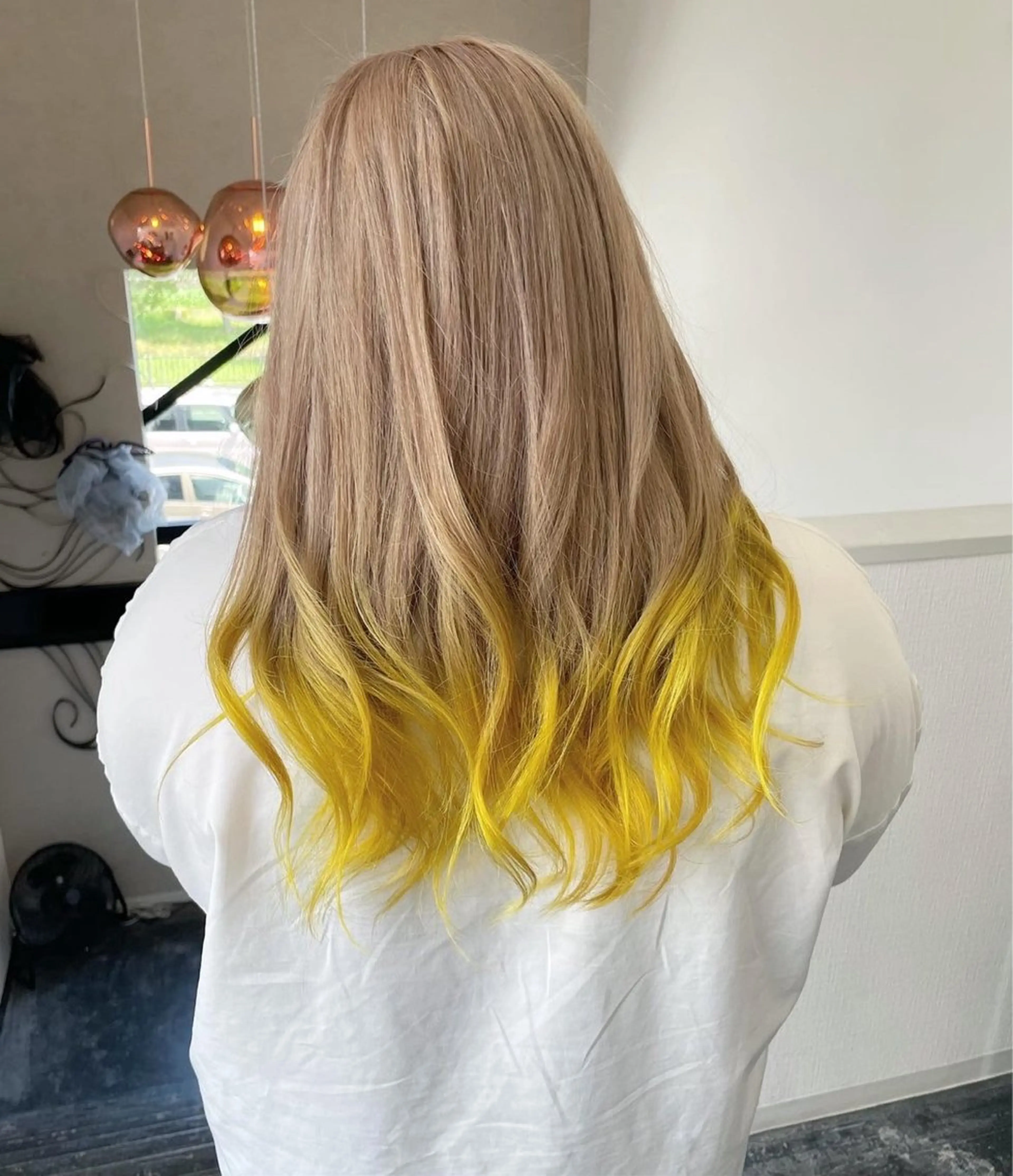 ロング ボブ ハイライト 髪質改善 レイヤーカット FANスタイリスト Ⓜ️EIのヘアスタイル
