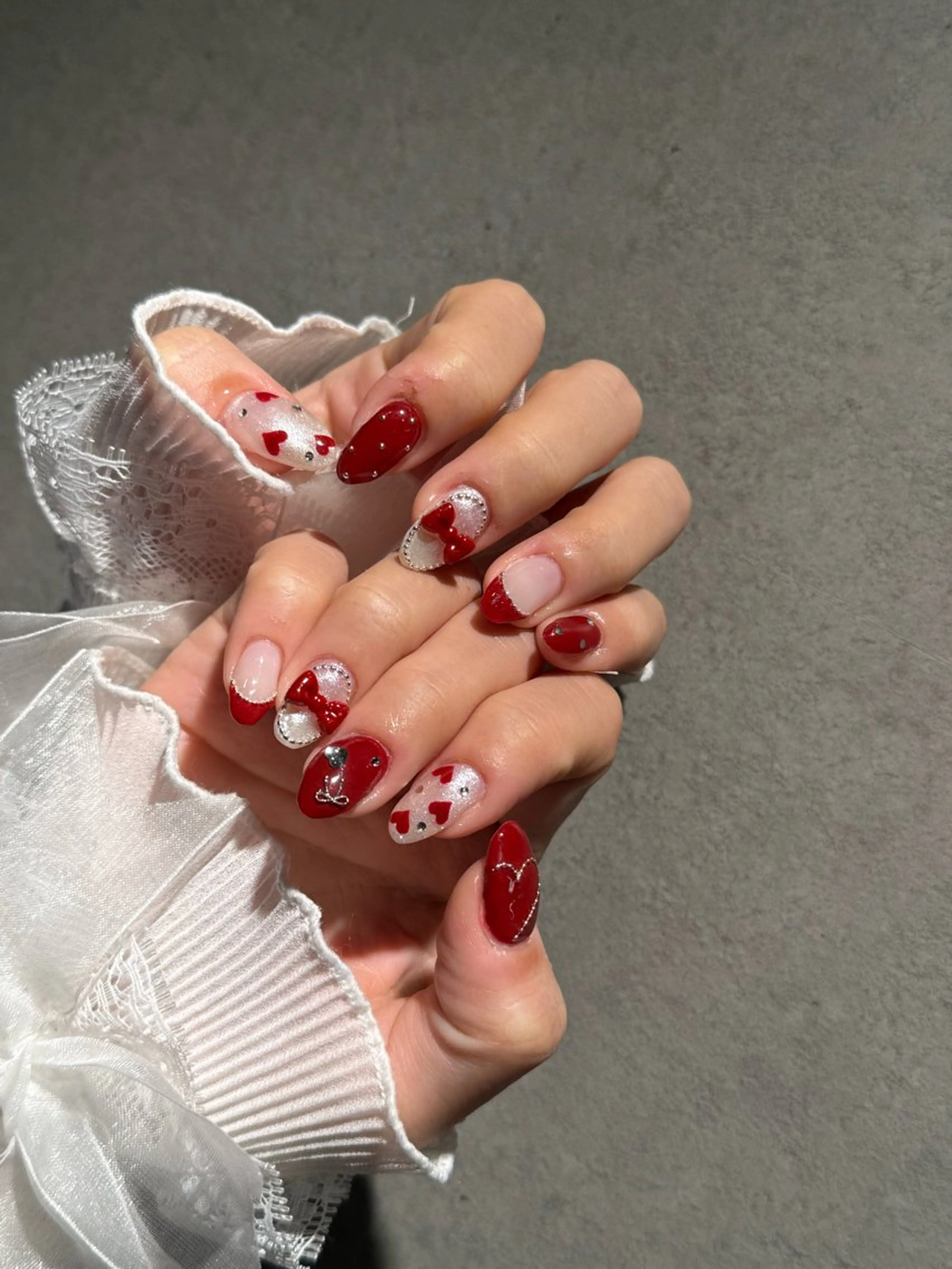 ネイル I-nailロング /ワンホン/キラキラのネイルデザイン