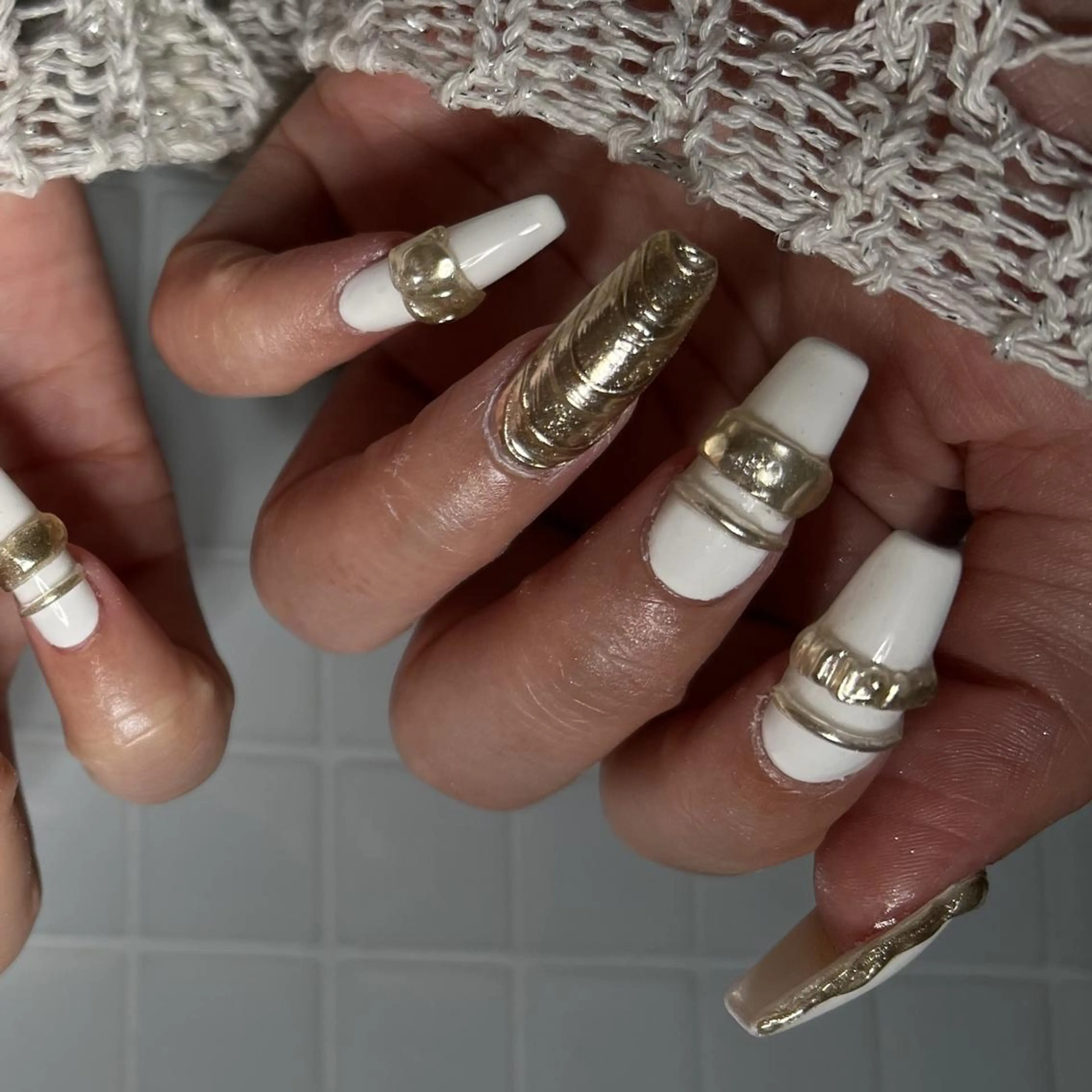 オフなし【スカルプ】▼105分持ち込みアート(6本相当)＋長さ出し　ロングネイル対応◎自爪育成☆ パラジェル変更◎の写真