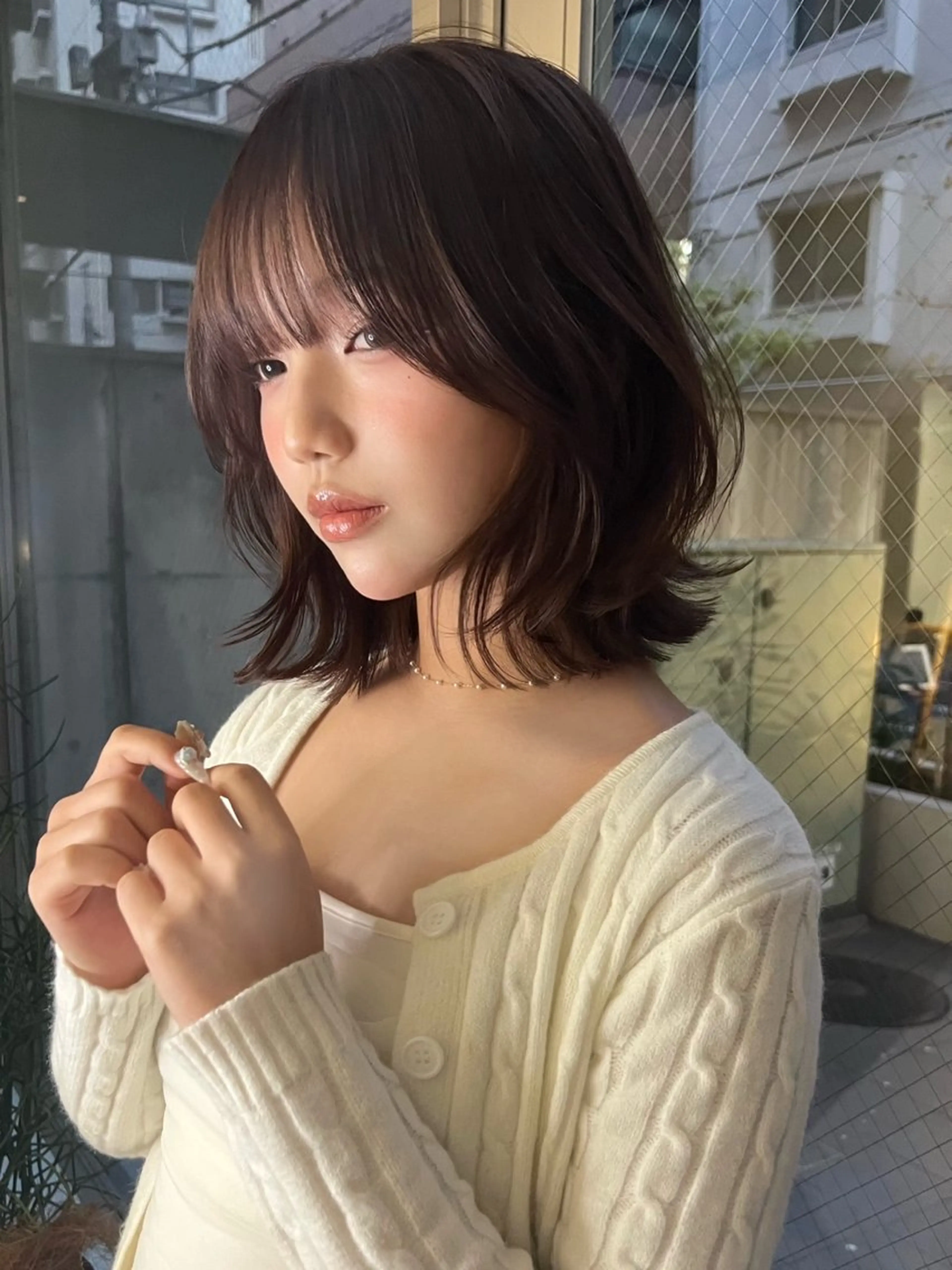 ショート カラー ボブ 小顔カット 小顔ボブ jilblanカホのヘアスタイル