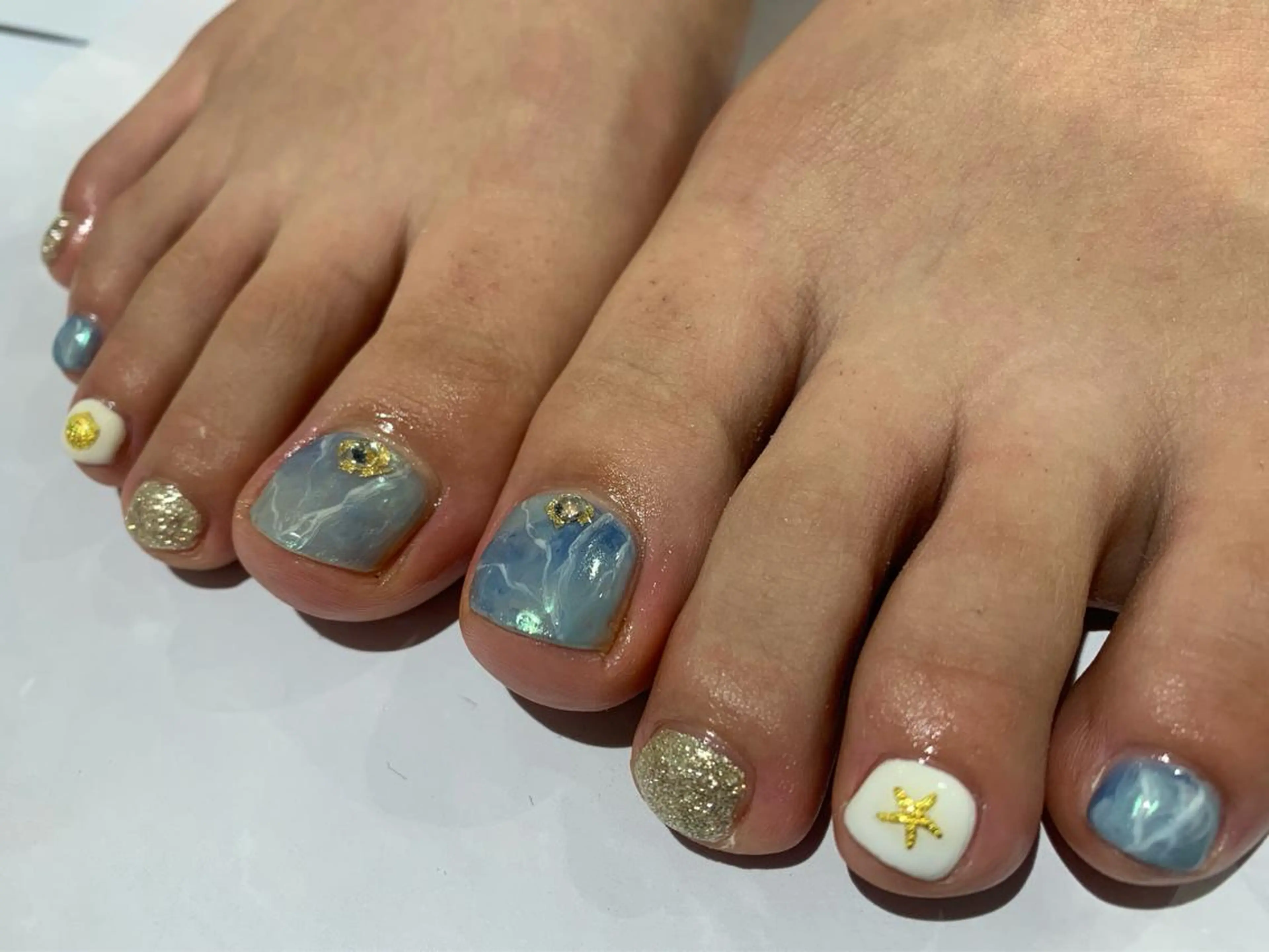 ネイル ブルー nail＊ runa🌻のネイルデザイン