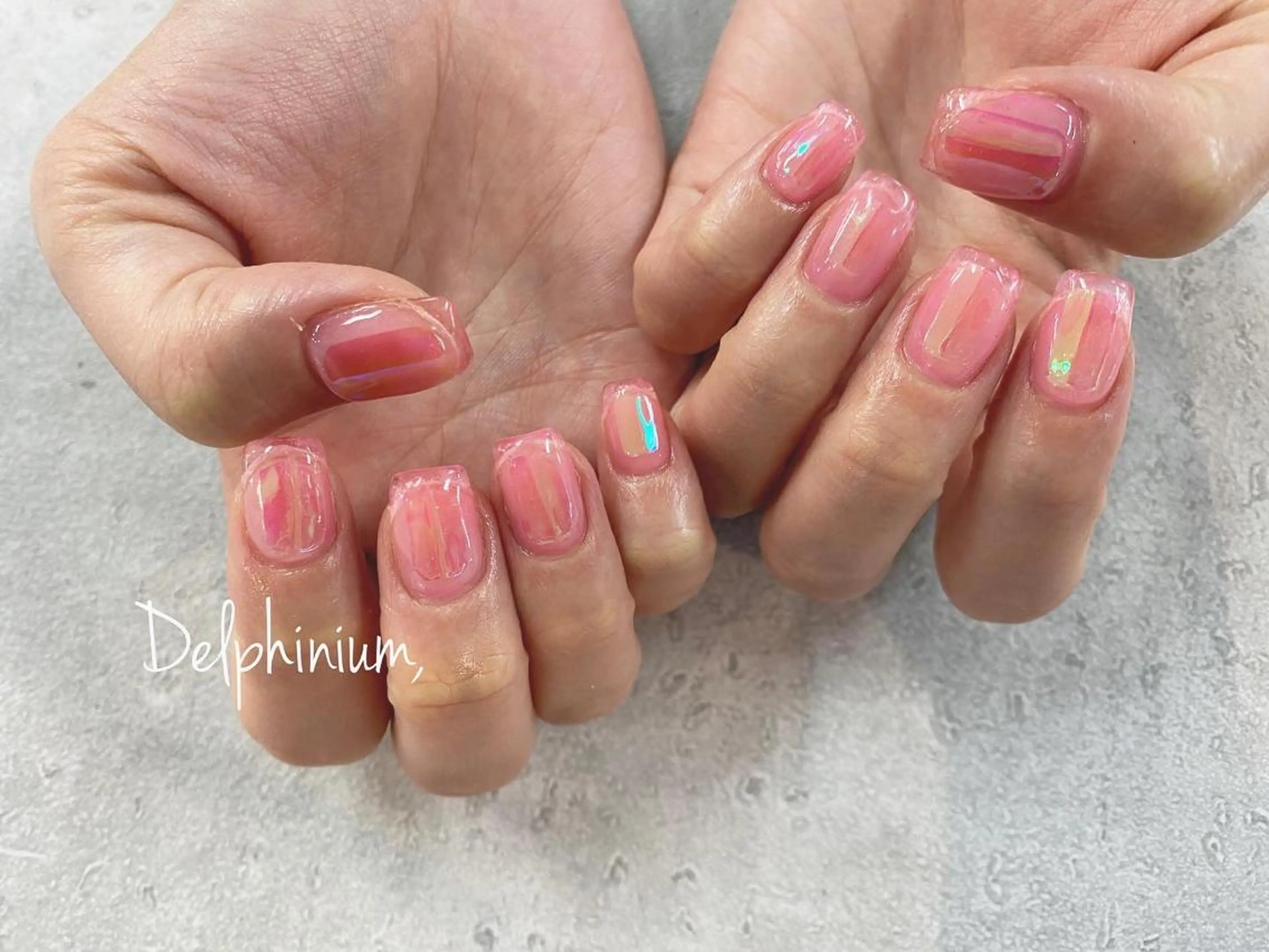 ネイル ジェルネイル 氷ネイル・うるうるネイル スカルプネイル ハンドネイル 岡本 友恵のネイルデザイン