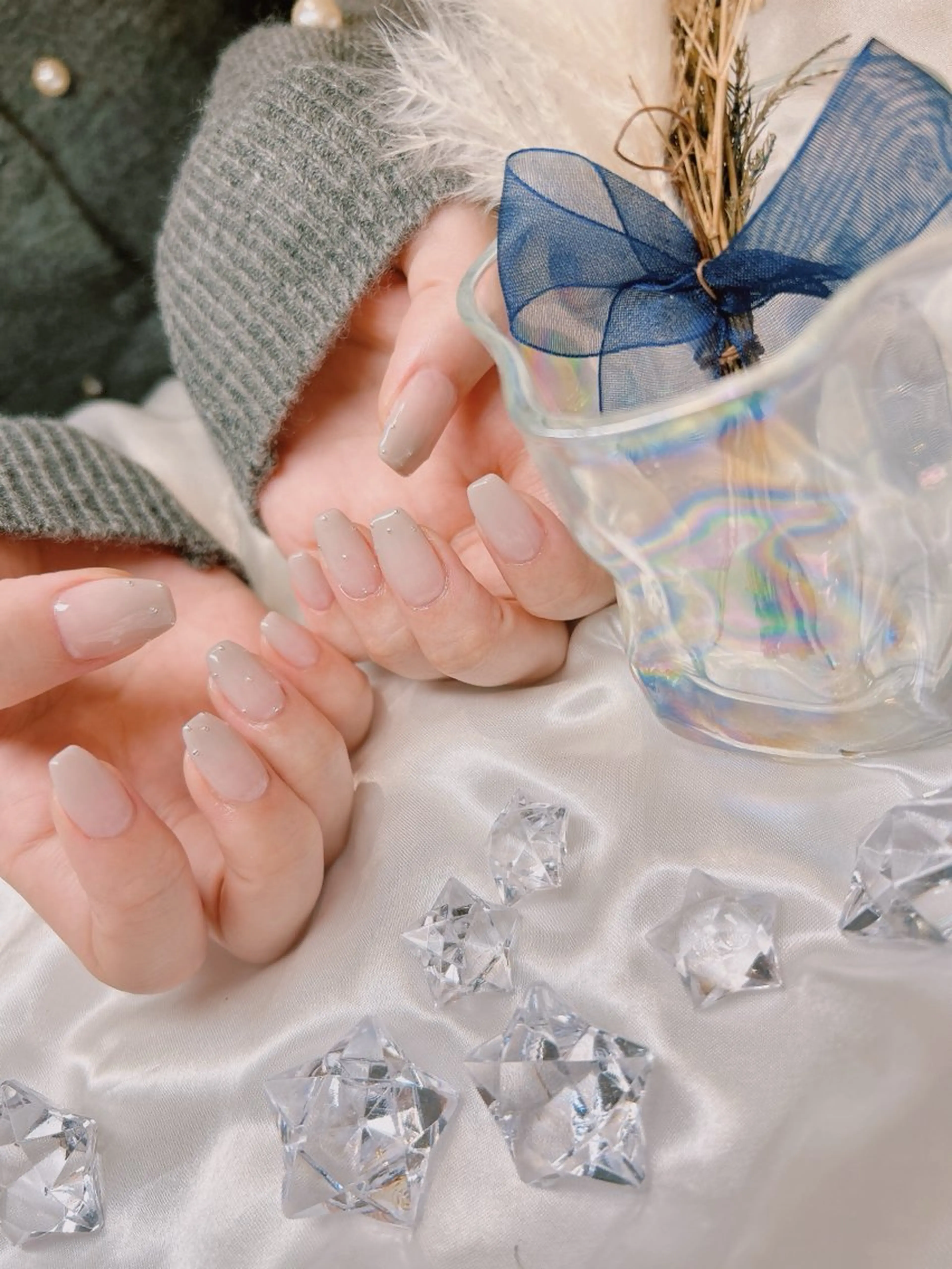 ネイル グラデーション シルバー junna 金山.東別院.上前津のネイルデザイン