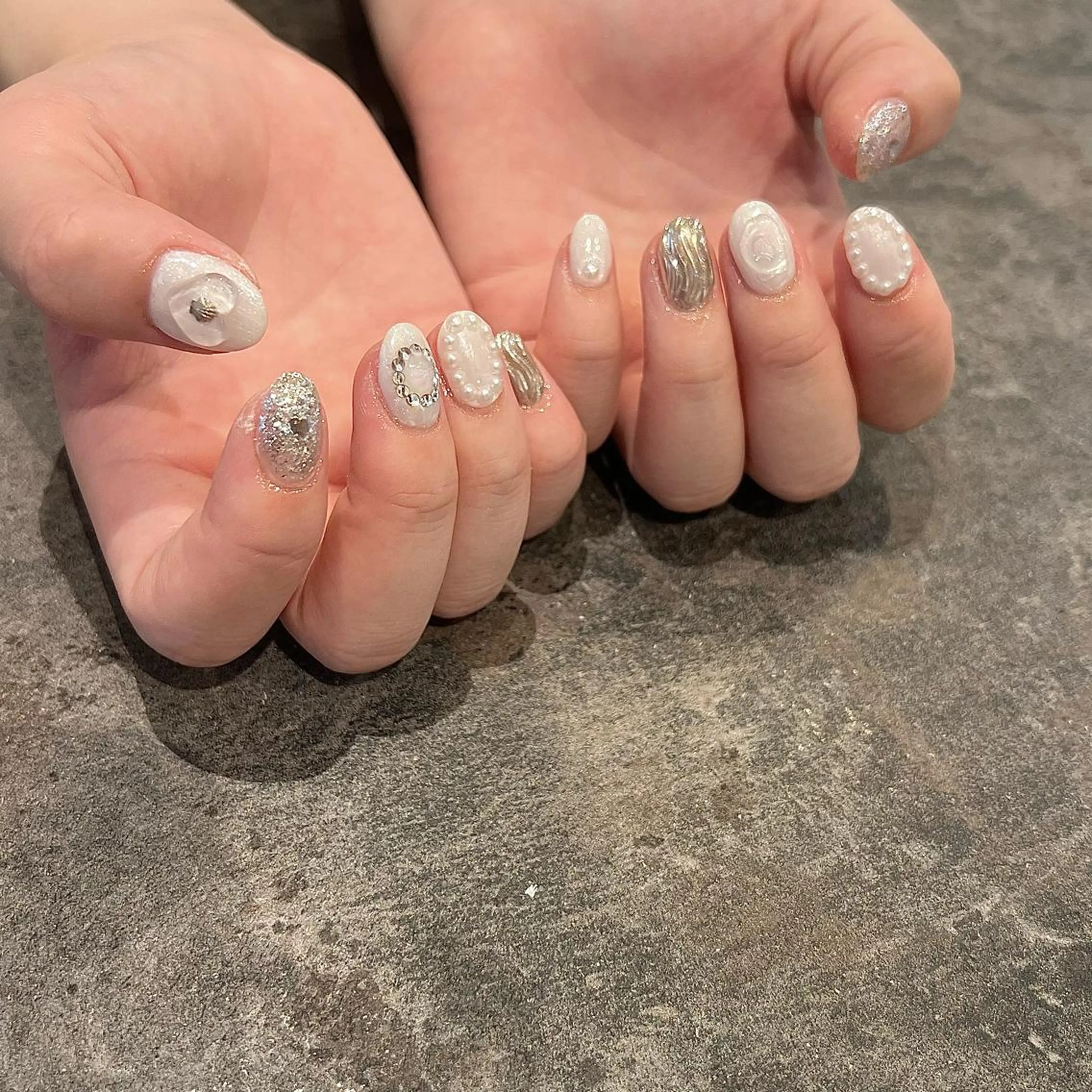 セミロング ネイル ハンドネイル 鶴田୨ৎmaison de NALIのネイルデザイン